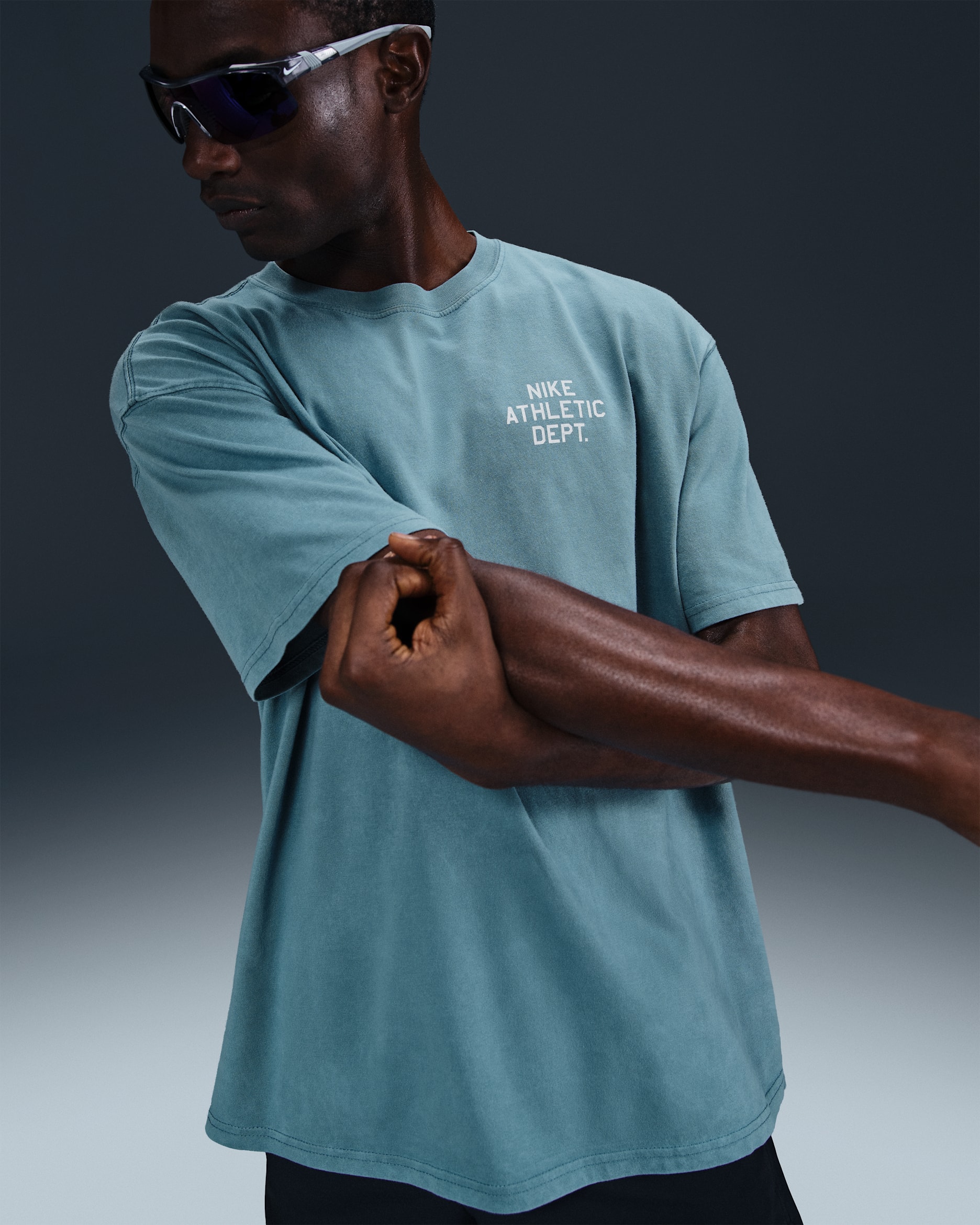 Playera de fitness Max90 para hombre Nike - Azul humeante