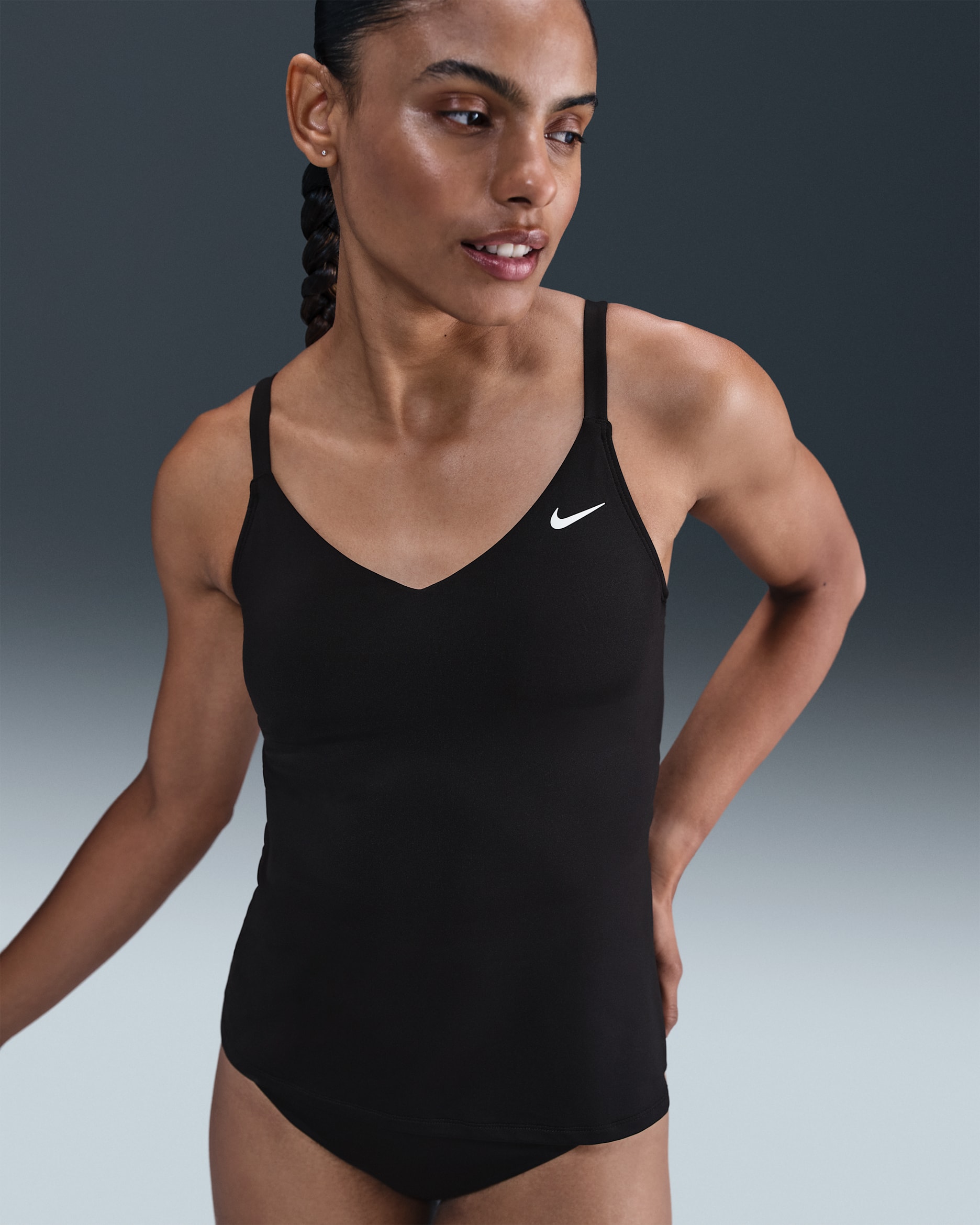 Nike Swim Effortless Essential Women's V-Neck Tankini - Black