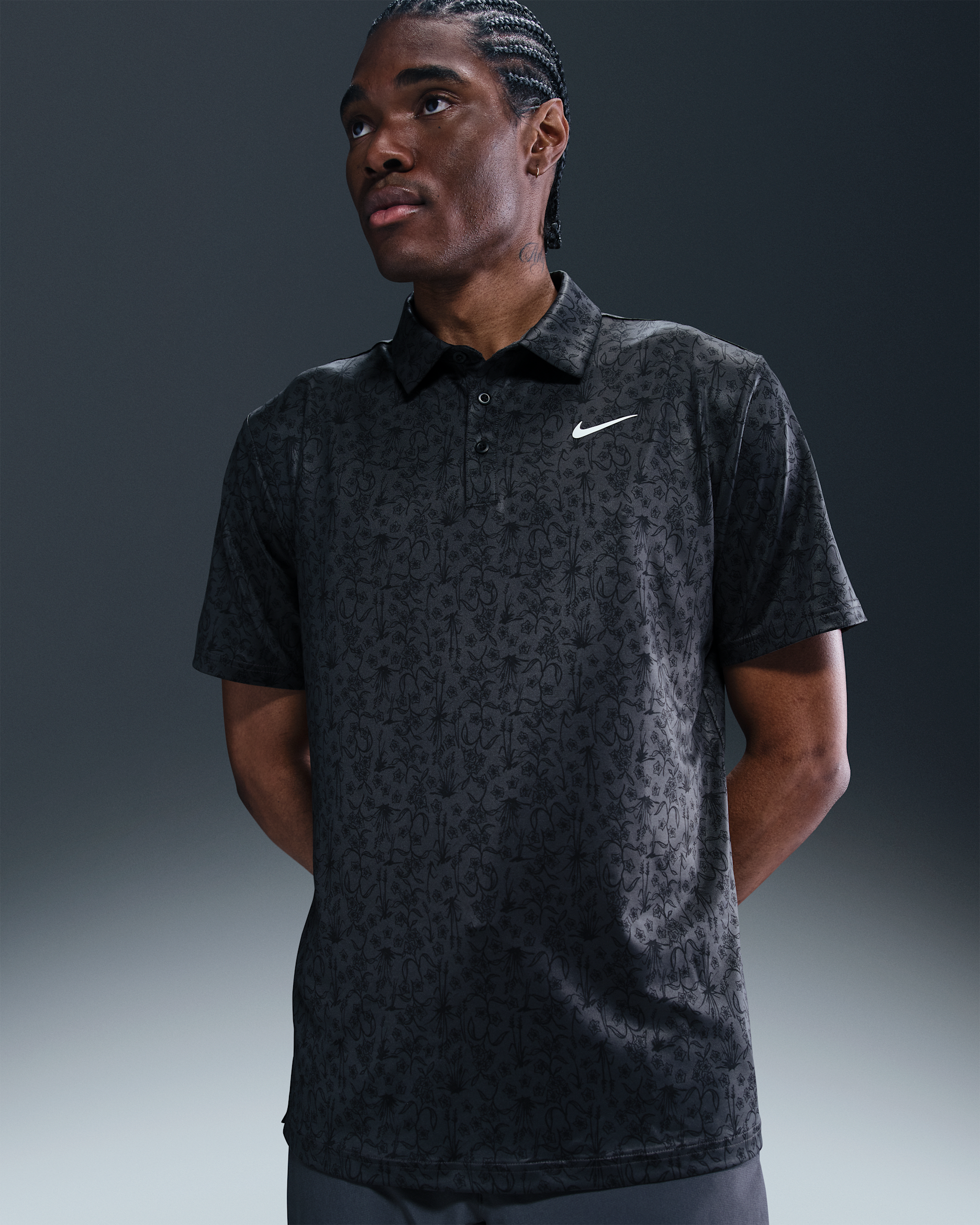 Nike Tour Men's Dri-FIT Golf Polo - Anthracite/White