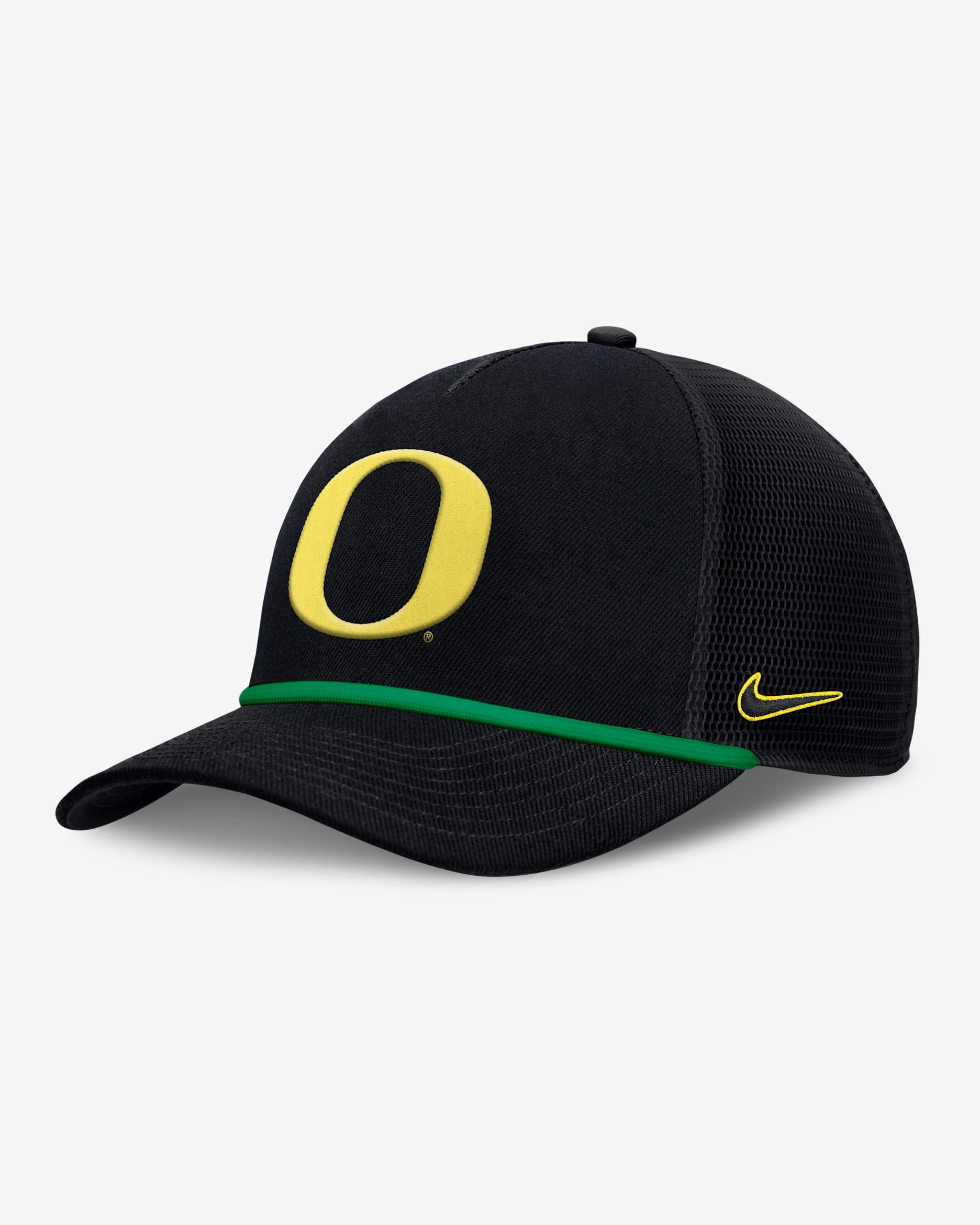 Oregon Primetime Rise Men's Nike College Trucker Adjustable Hat - Black