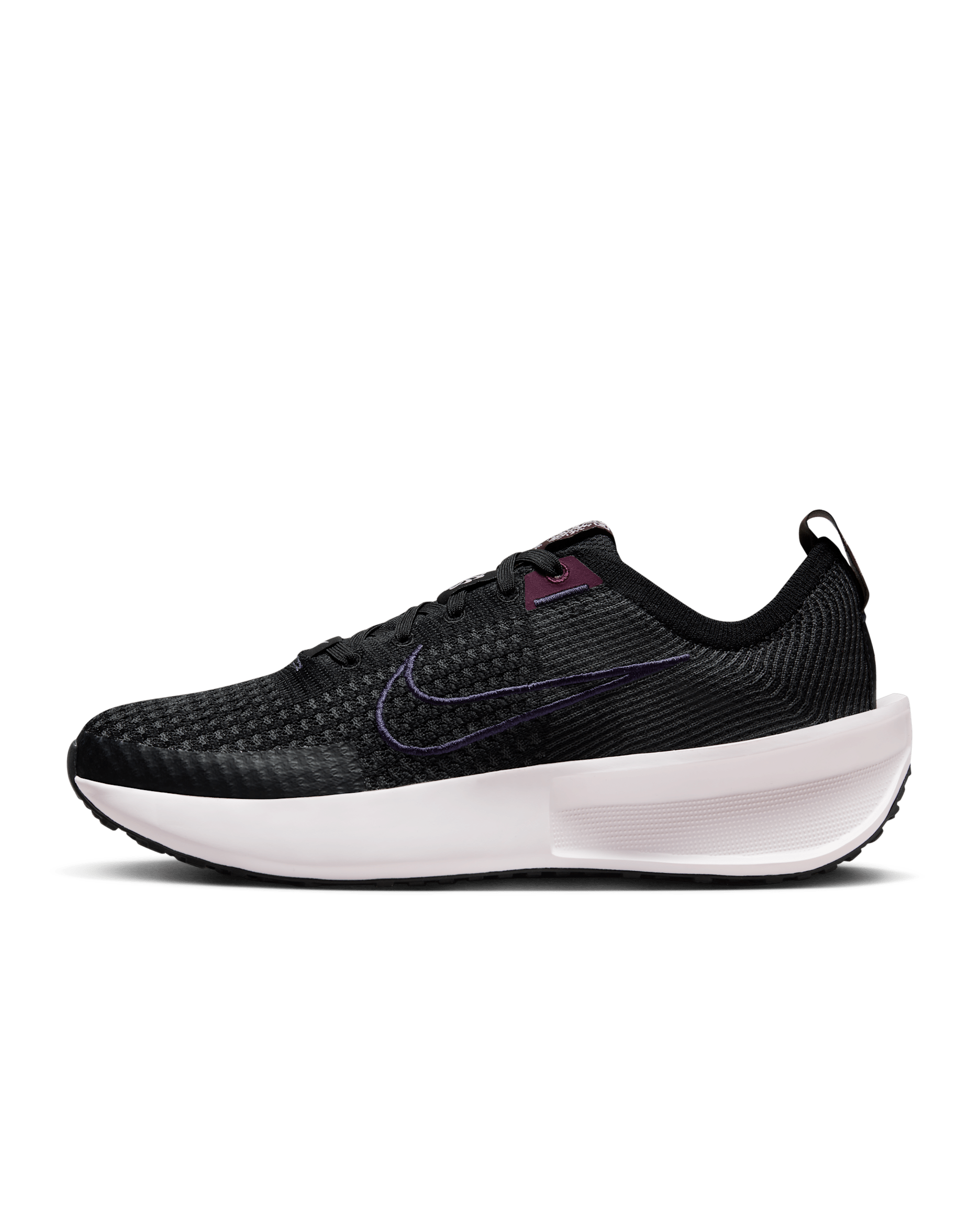 Nike Interact Run Women's Road Running Shoes - Black/Burgundy Crush/Pearl Pink/Purple Ink