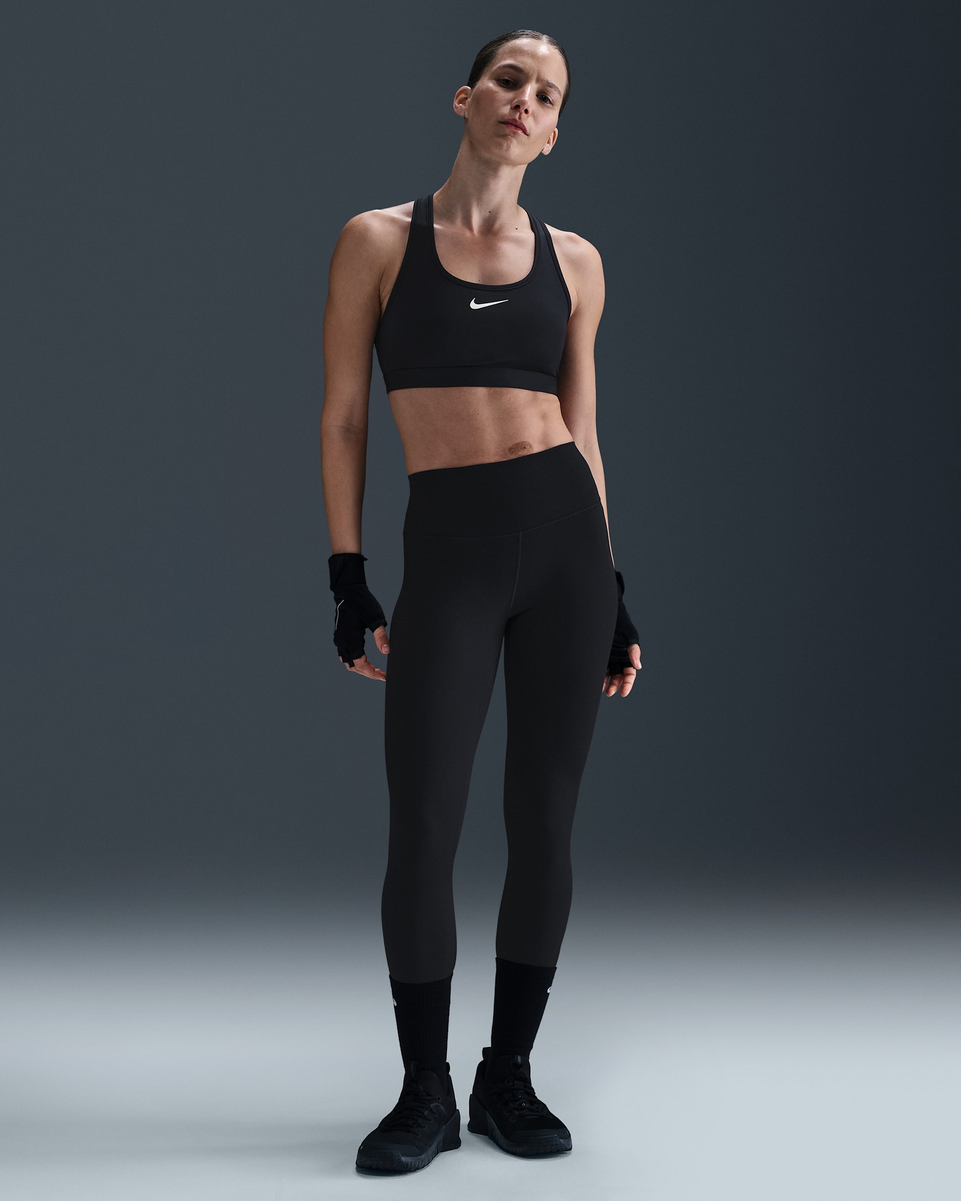 Nike One Women's High-Waisted Full-Length Leggings - Black/White
