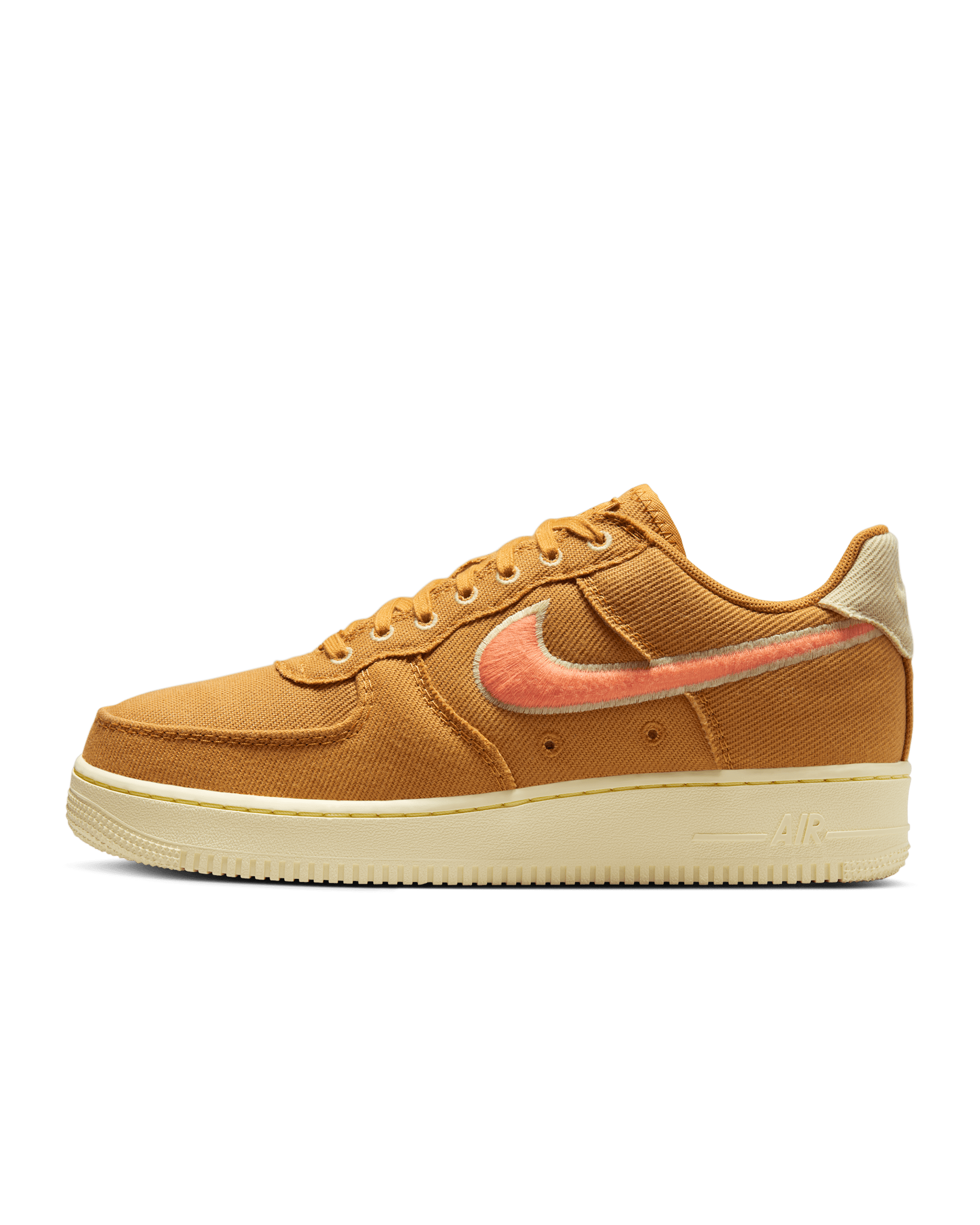 ナイキ エア フォース 1 LOW キャンバス メンズシューズ - ウィート/チームゴールド/アラバスター/オレンジトランス