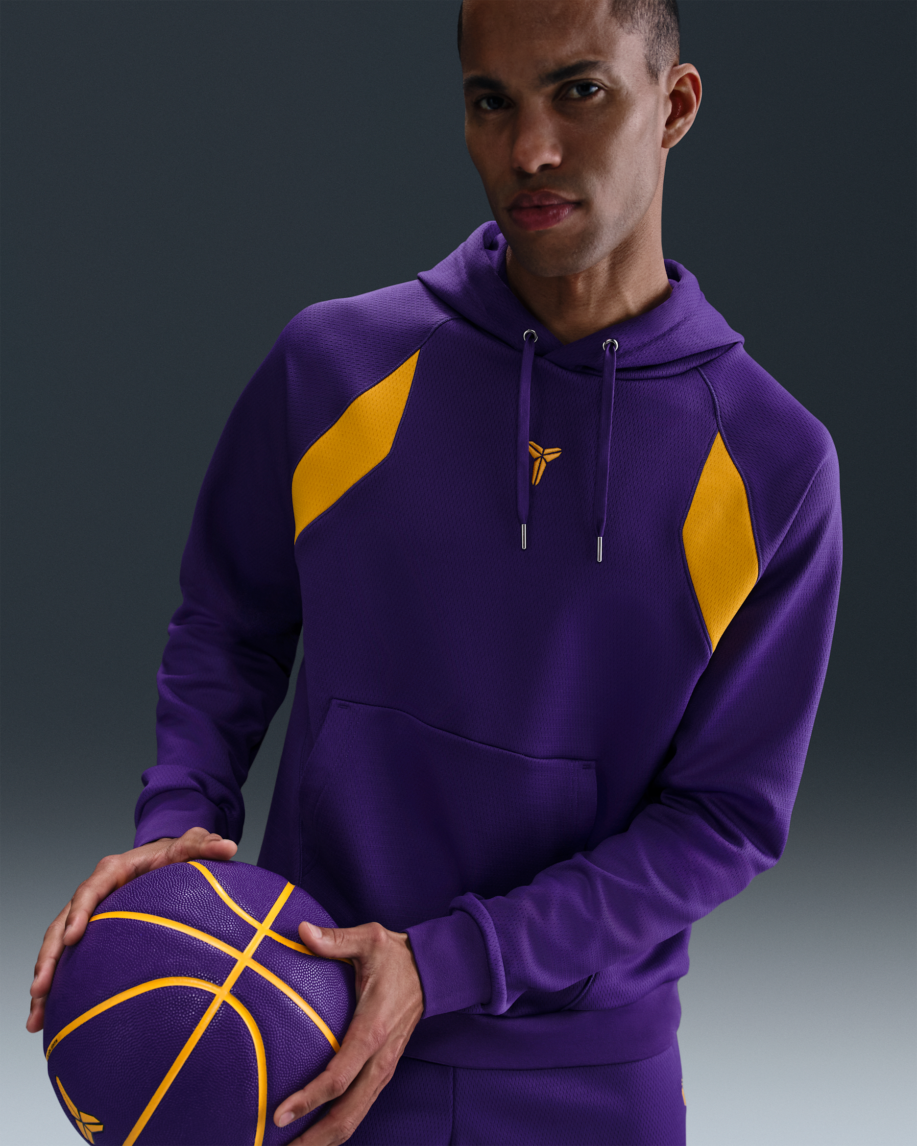 Φούτερ με κουκούλα Therma-FIT Kobe - Court Purple/University Gold/University Gold