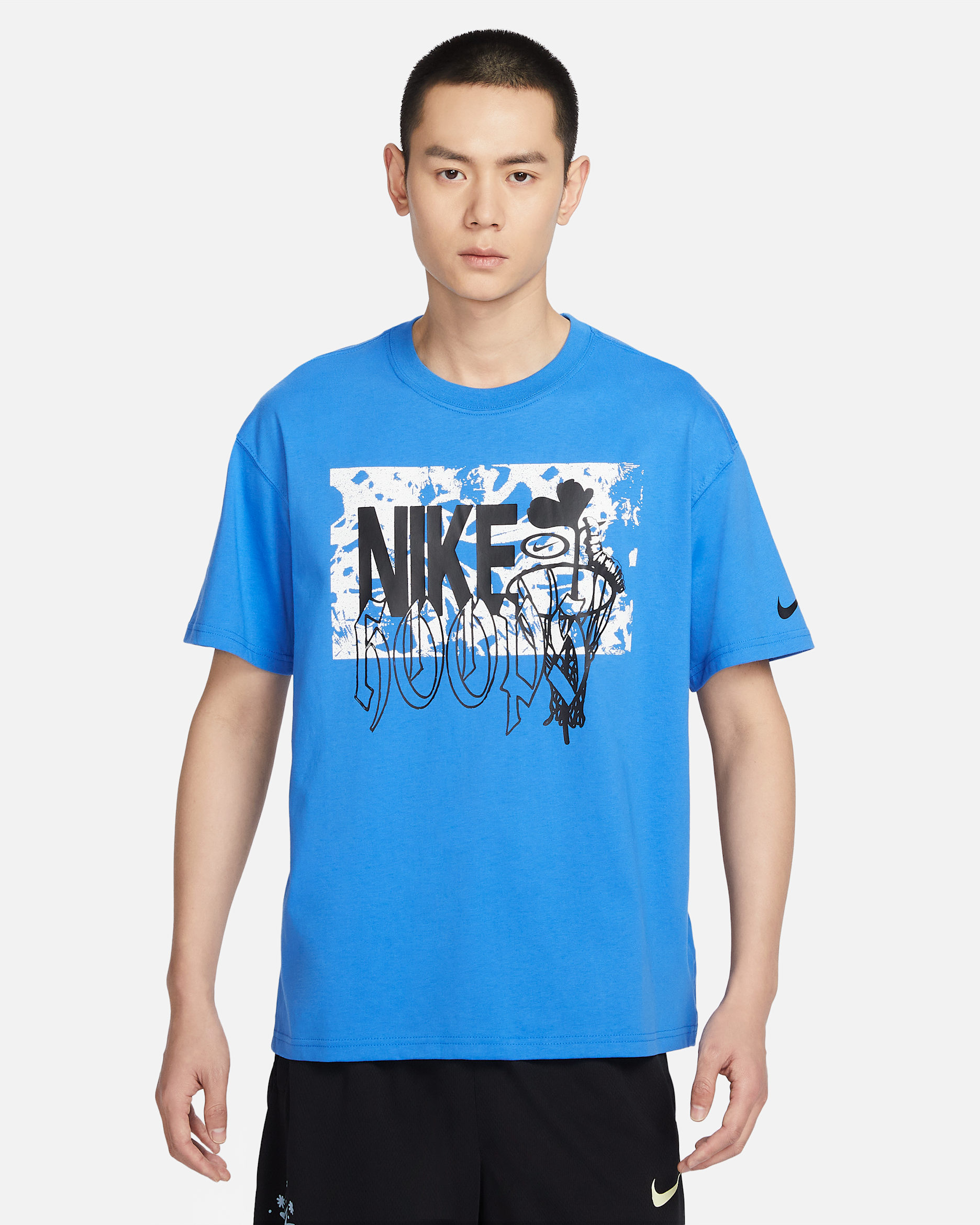 เสื้อยืดบาสเก็ตบอลผู้ชาย Max90 Nike - Light Photo Blue