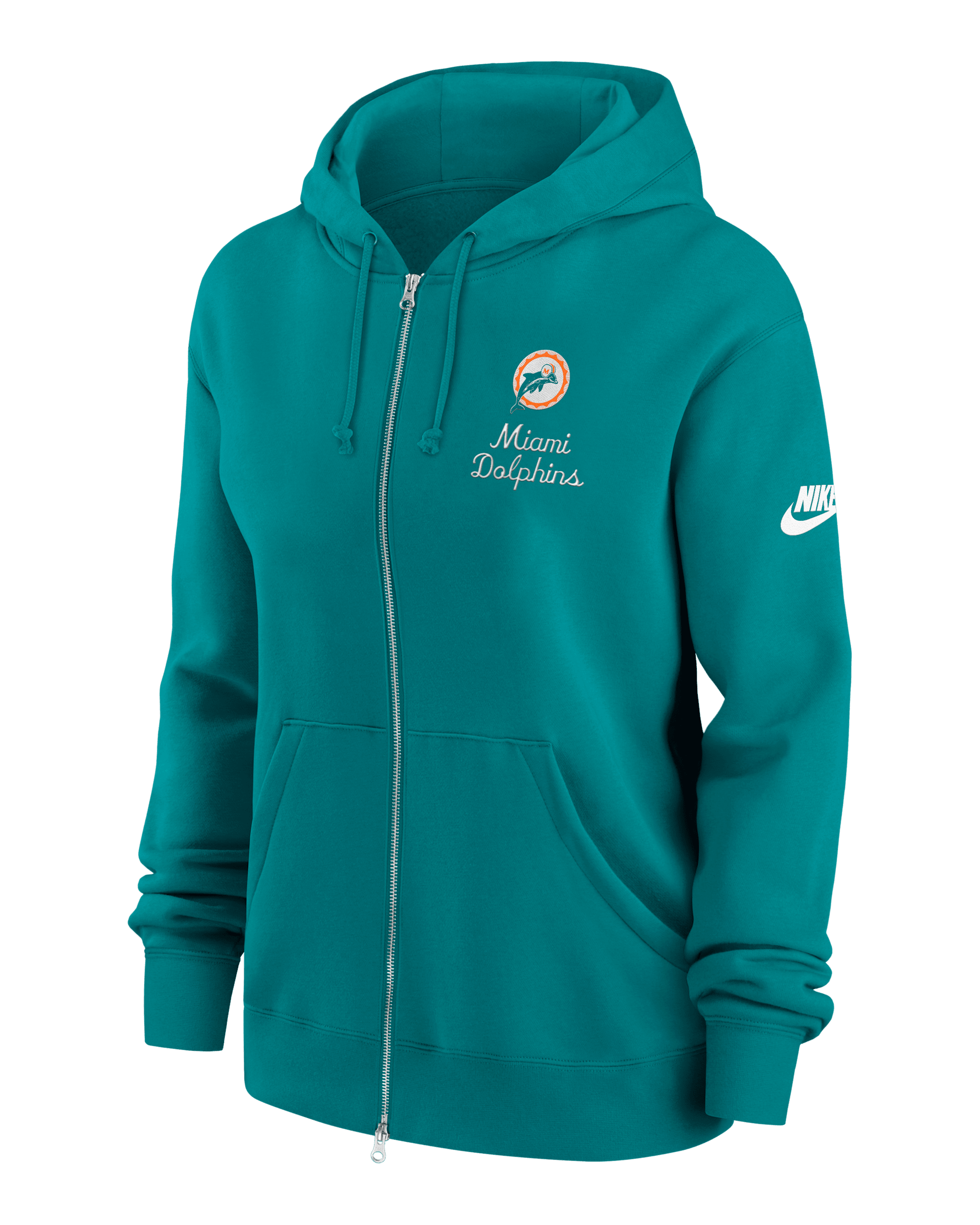 Miami Dolphins Phoenix Rewind Women's Nike NFL Full-Zip Hoodie - Aqua