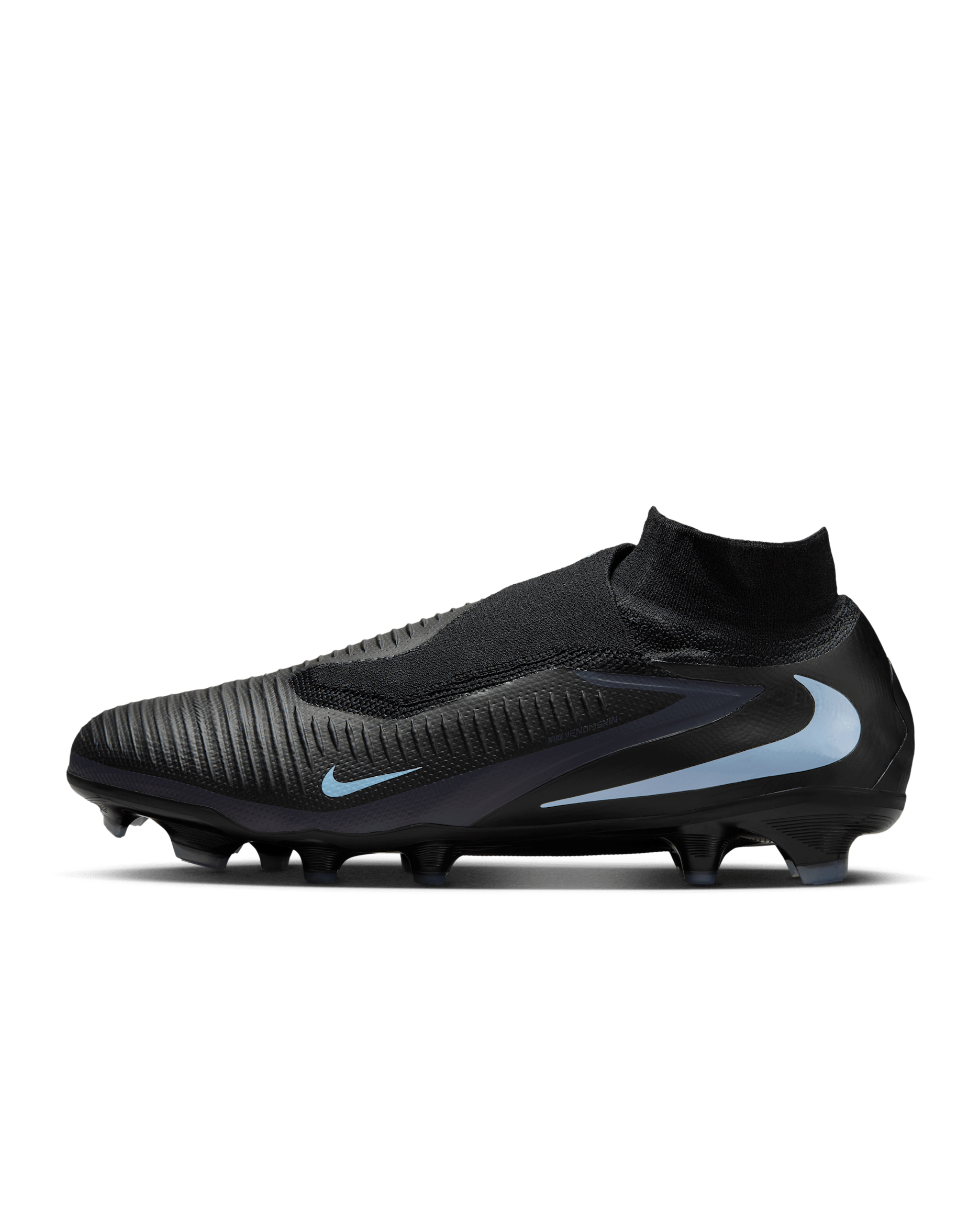 Nike Phantom 6 High Pro voetbalschoenen (stevige ondergrond) - Zwart/Zwart