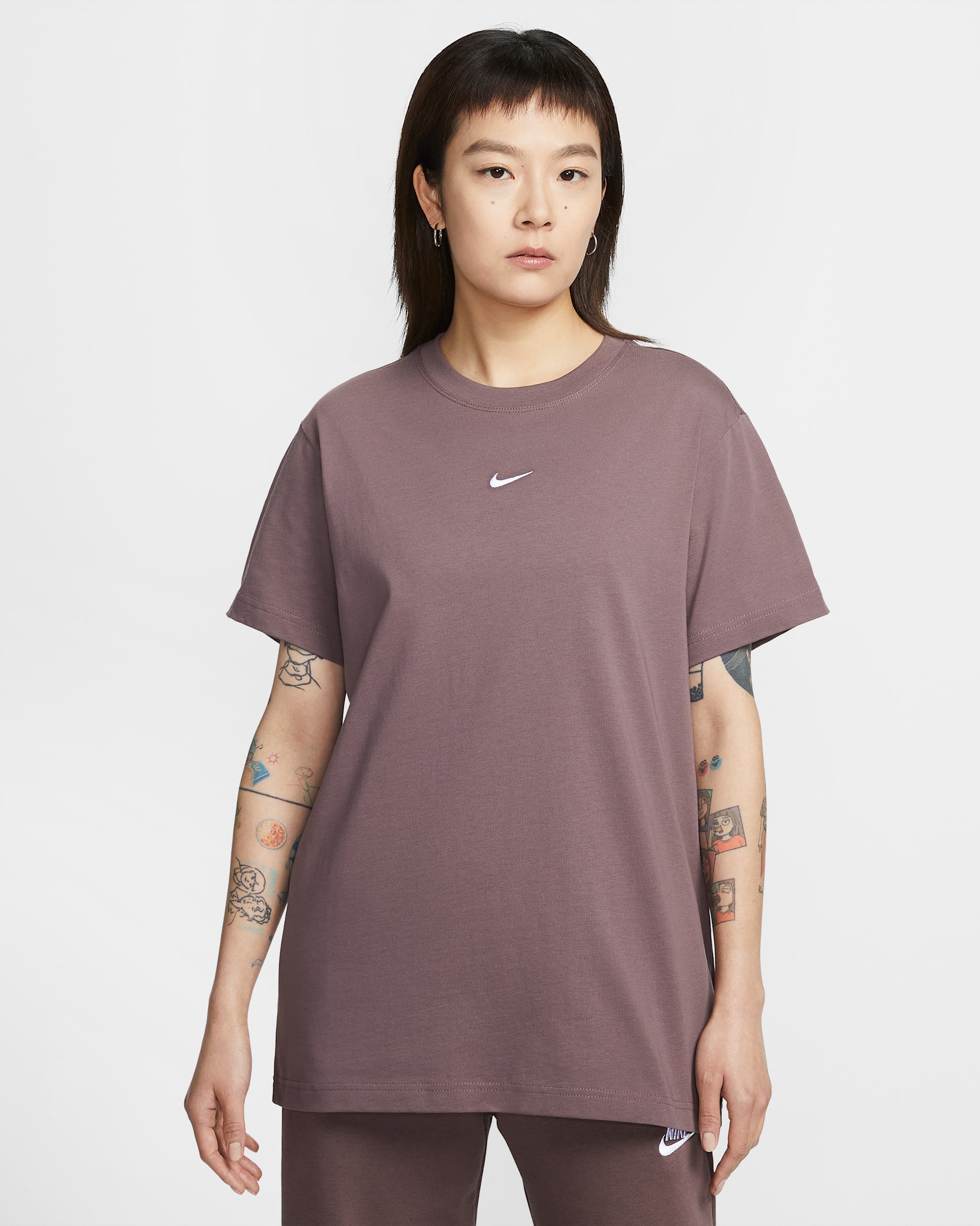 Nike Sportswear Women's Oversized Short-Sleeve T-Shirt (Plus Size) - Tattoo