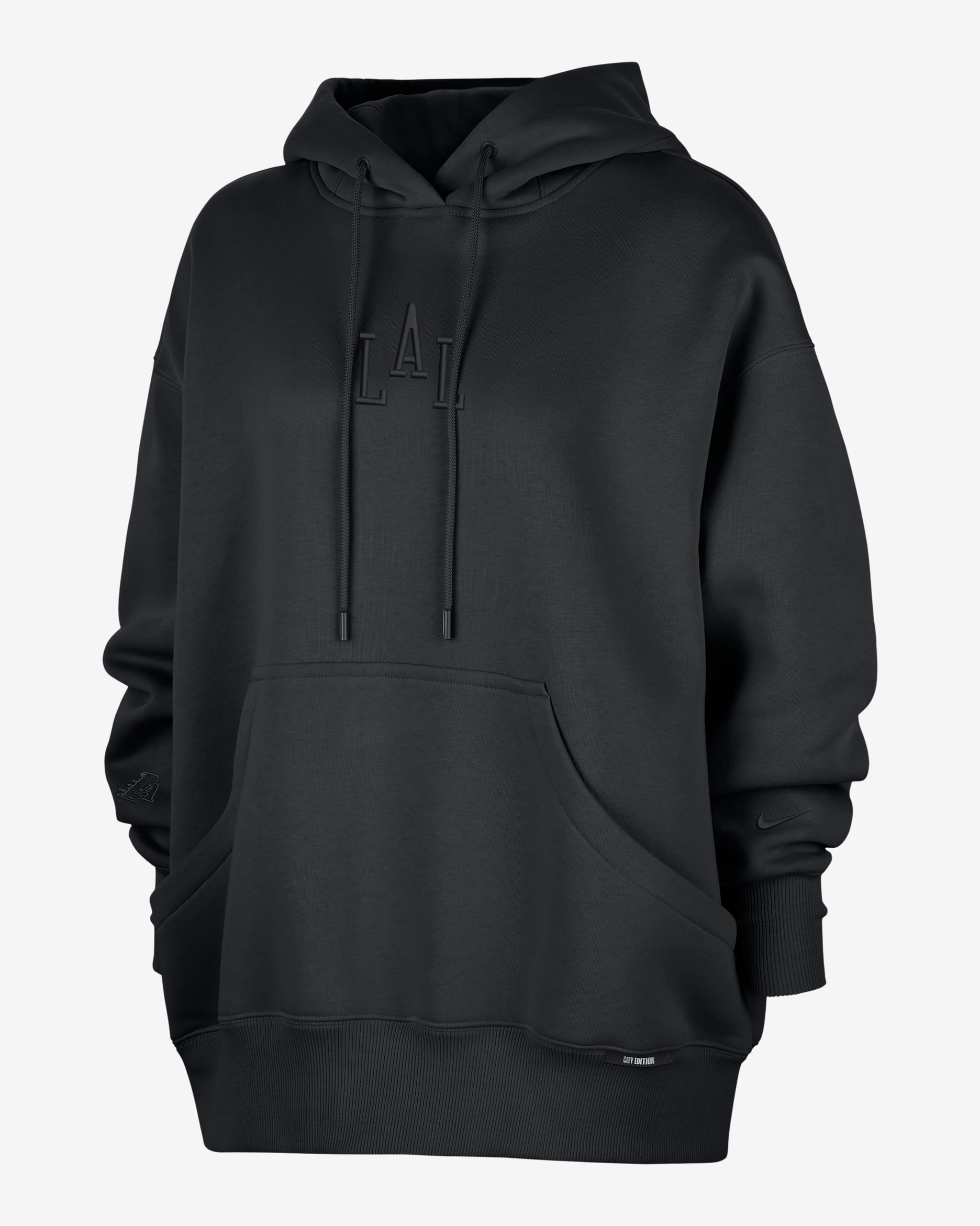 Sudadera con gorro Phoenix Fleece Nike de la NBA premium Los Angeles Lakers City Edition - Mujer - Negro