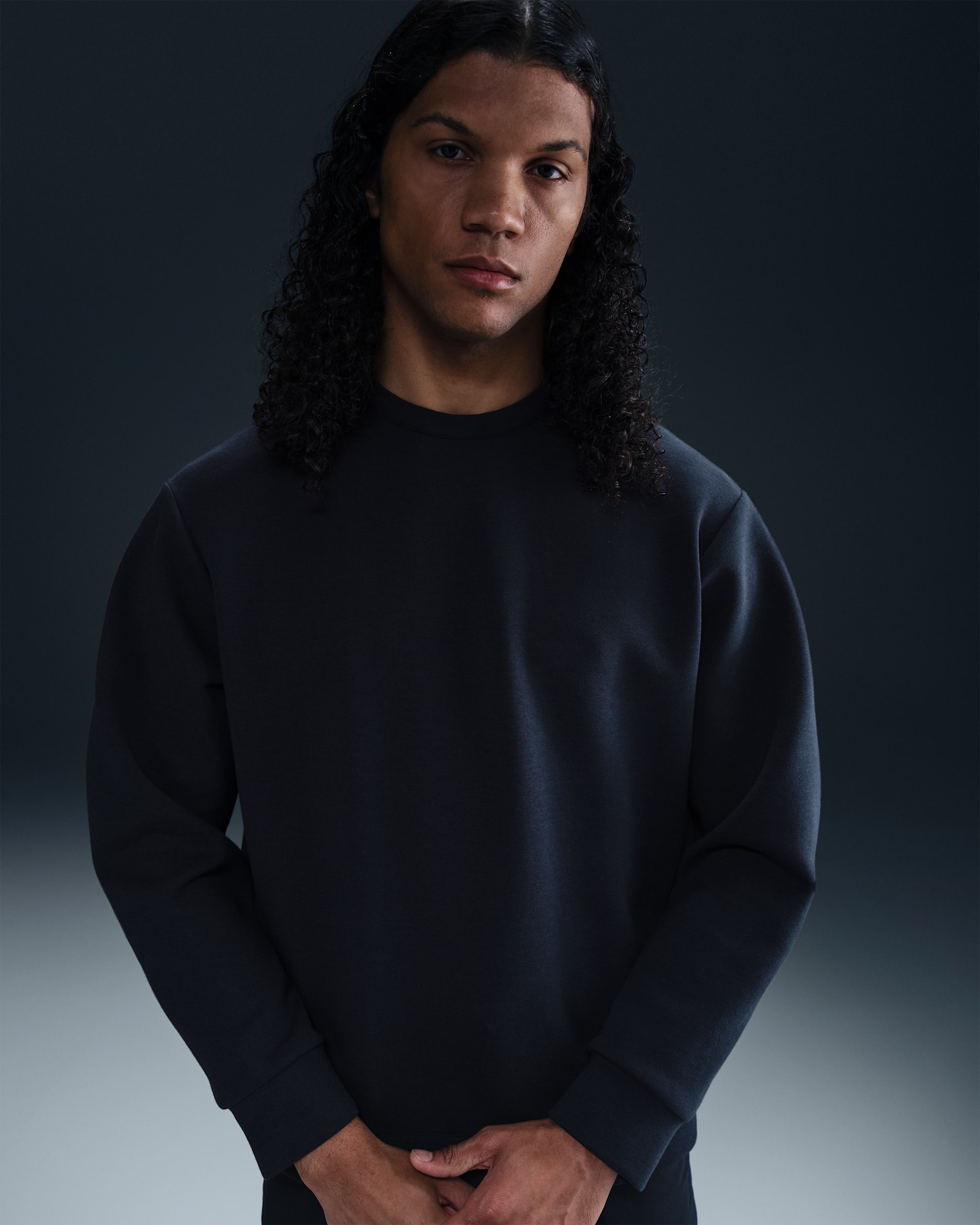 Nike 24.7 ImpossiblySoft Men's Dri-FIT Crew - Obsidian/Dark Obsidian