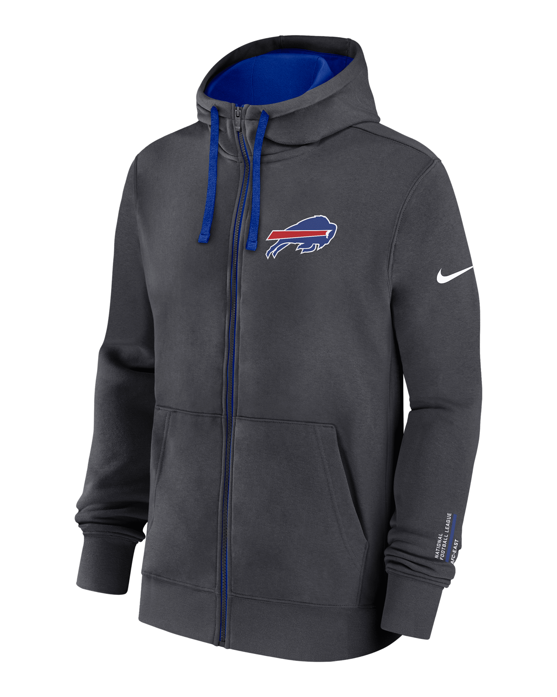 Buffalo Bills Playbook Page Club Men's Nike NFL Full-Zip Hoodie - Anthracite