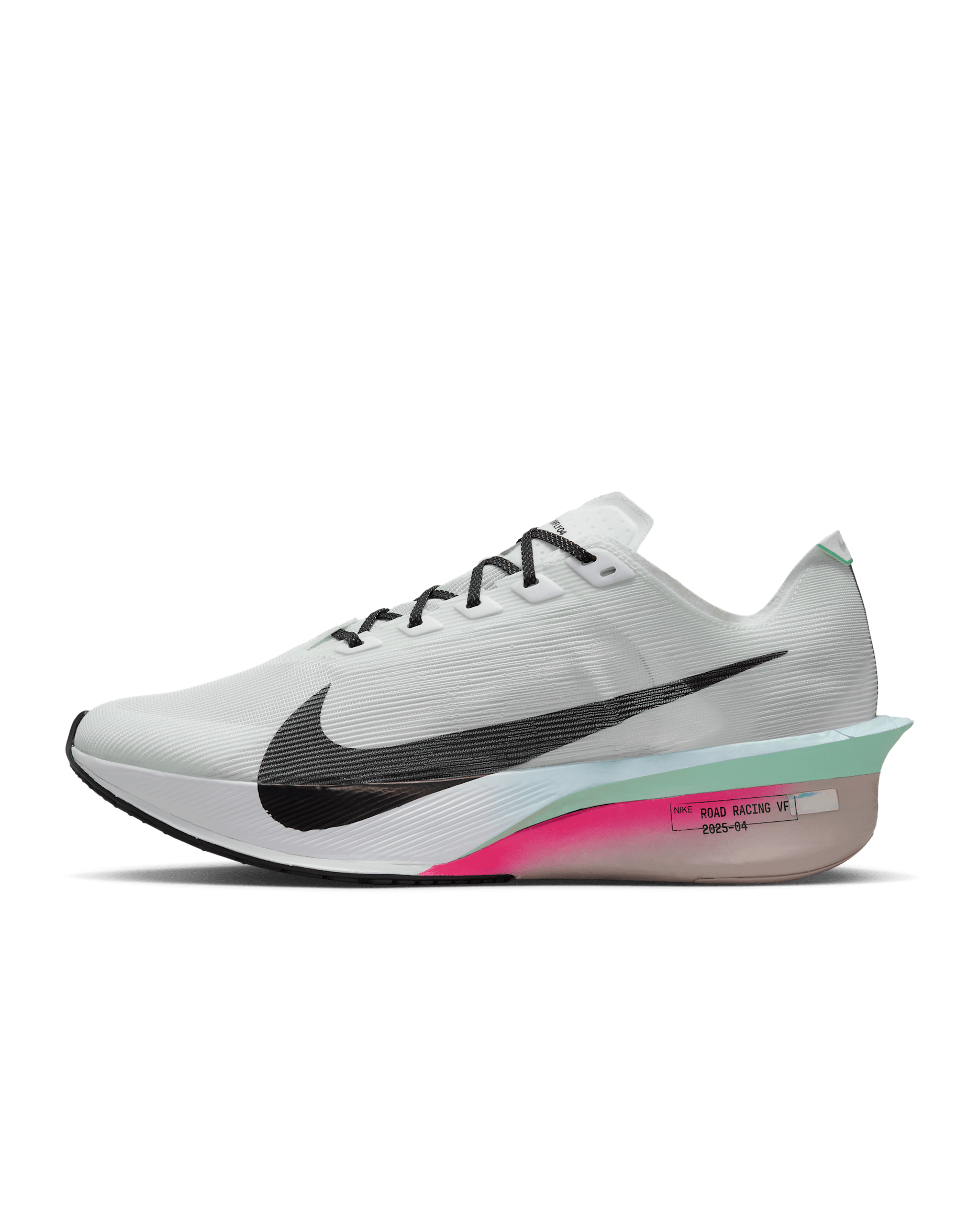 Nike Vaporfly 4 Men's Road Racing Shoes - White/Hyper Pink/Mint Foam/Black
