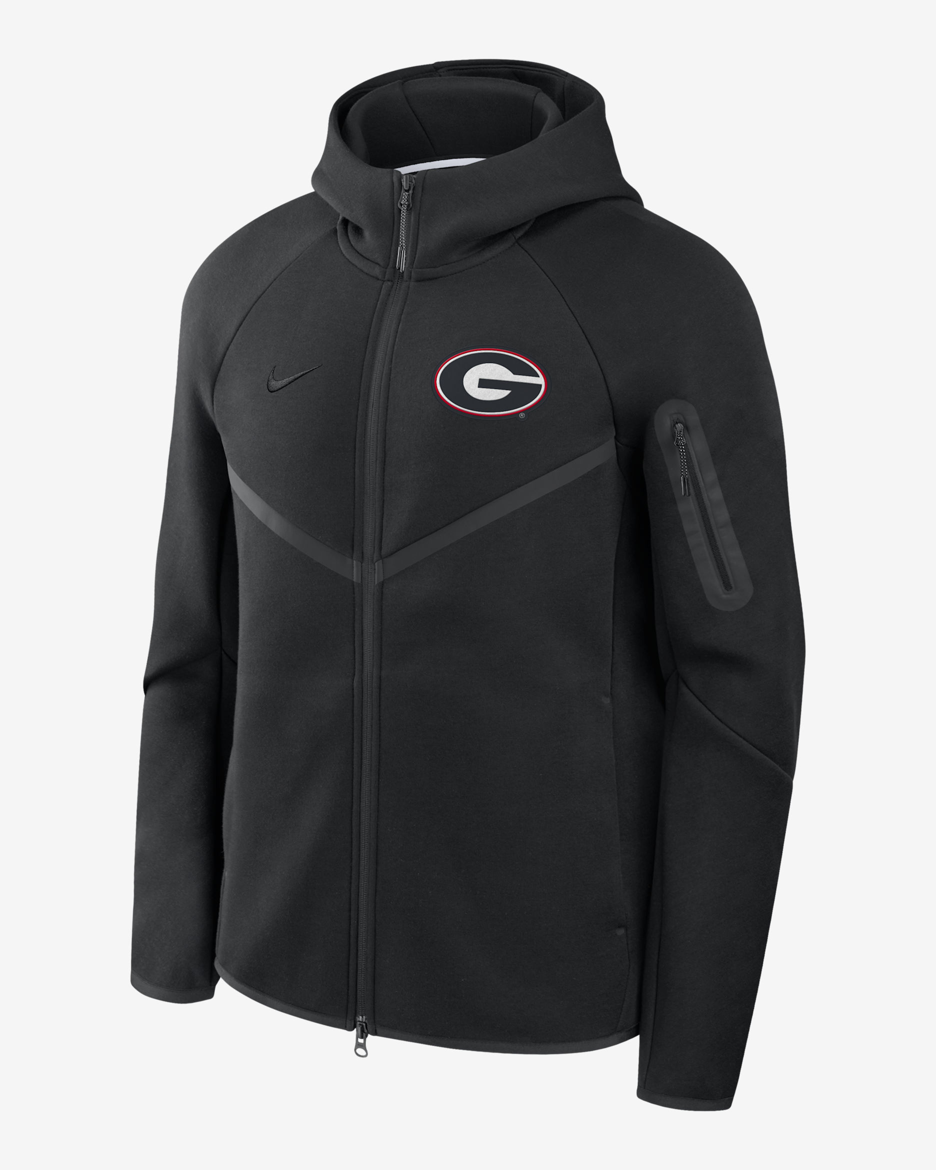 Georgia Tech Fleece Windrunner Men's Nike College Full-Zip Hooded Jacket - Black