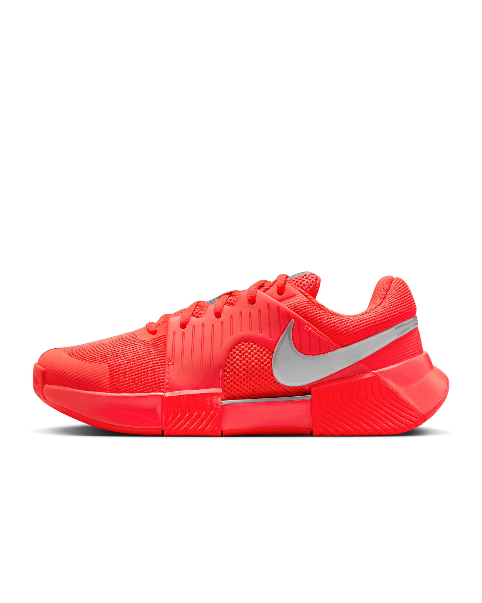 Nike GP Challenge 1 Premium Women's Hard Court Tennis Shoes - Bright Crimson/Metallic Silver