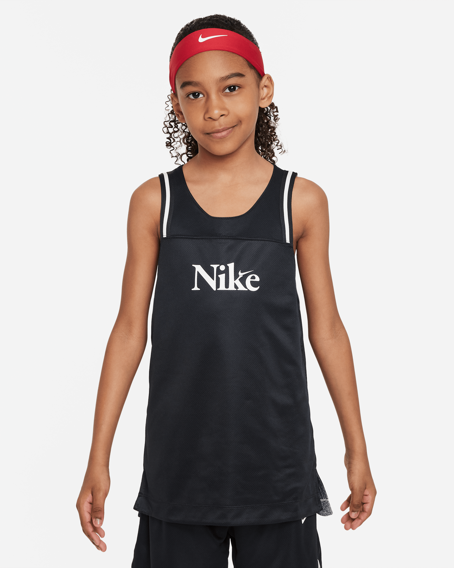 Nike Culture of Basketball Older Kids' Reversible Basketball Jersey - Black/Light Smoke Grey/White