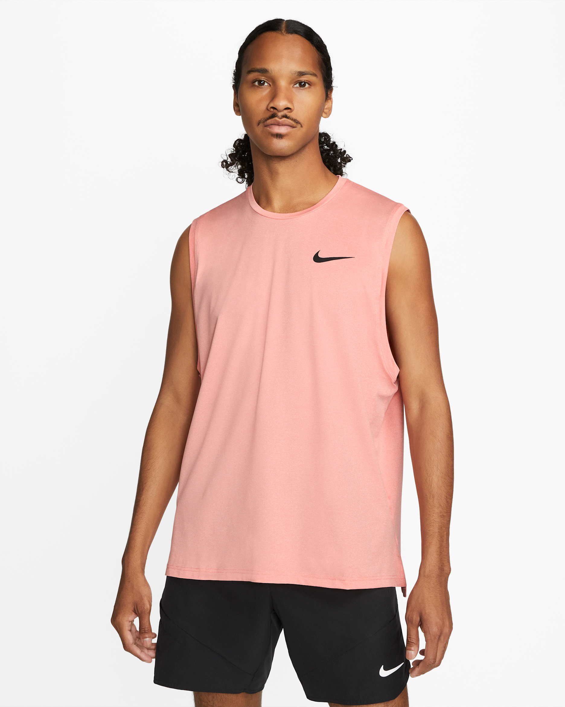 Nike Pro Dri-FIT Men's Tank - Madder Root/Bleached Coral/Heather/Black
