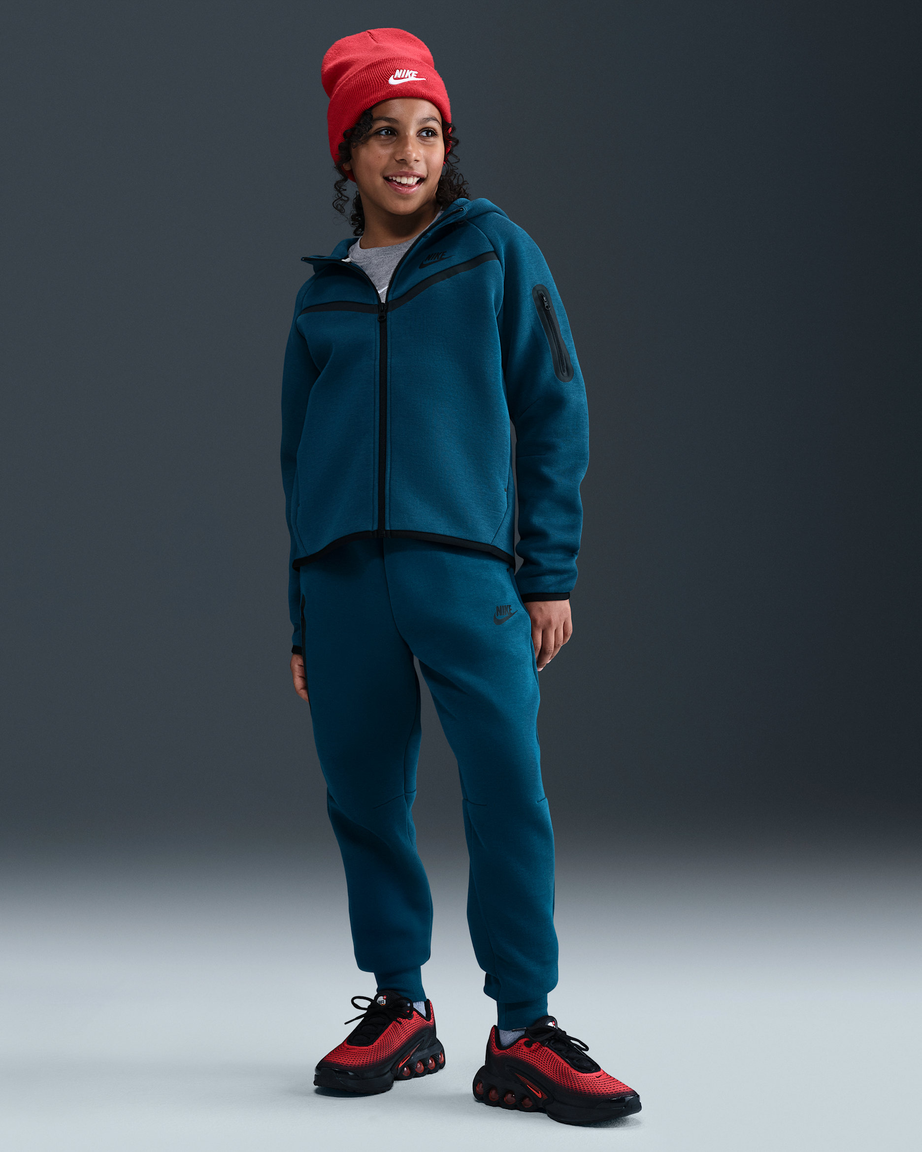 Nike Sportswear Tech Fleece-joggers til piger - Blue Force/sort/sort
