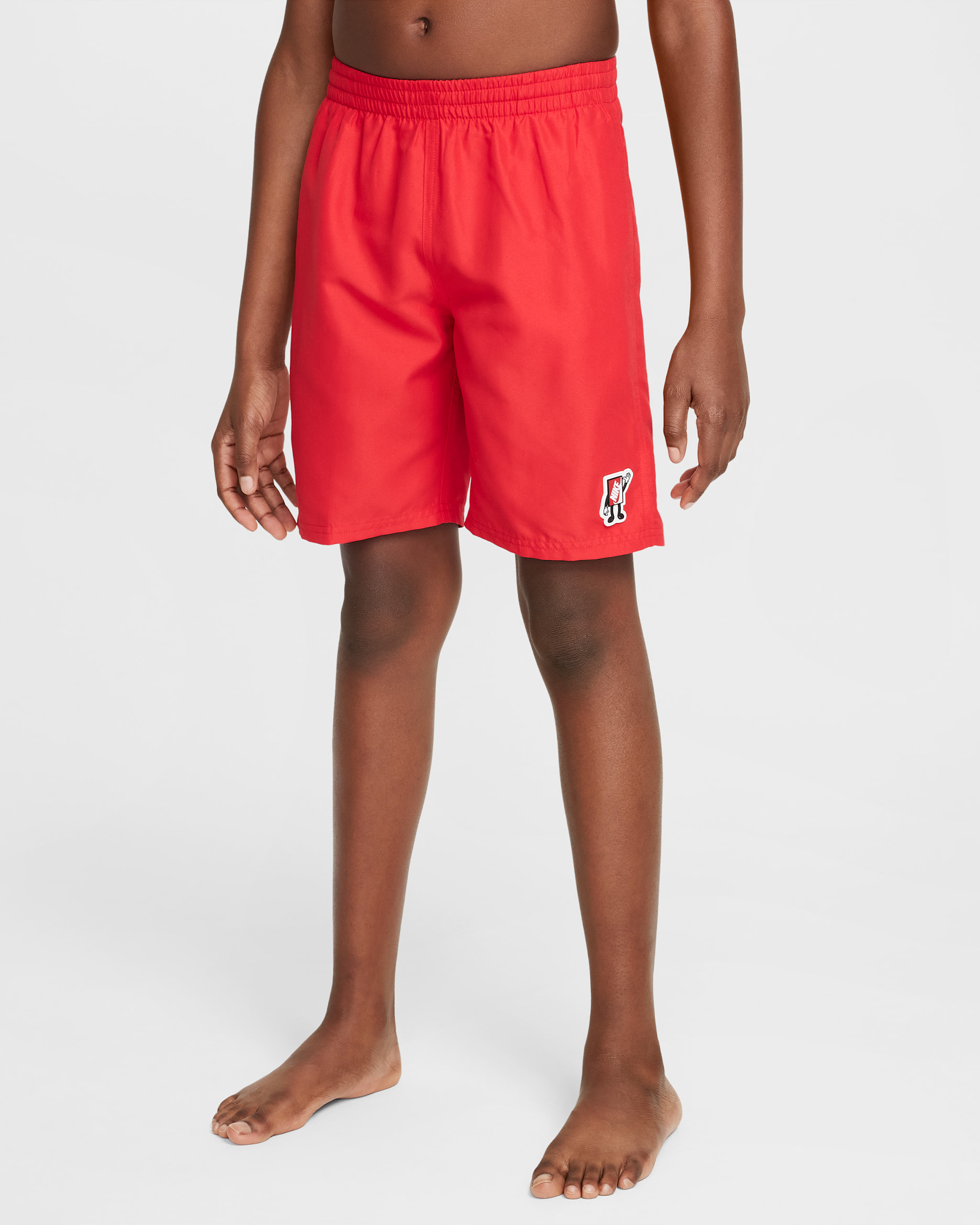 Shorts de vóleibol de 18 cm con forro de ropa interior para niño talla grande Nike Swim Breaker - Rojo universitario/Rojo universitario/Blanco/Blanco