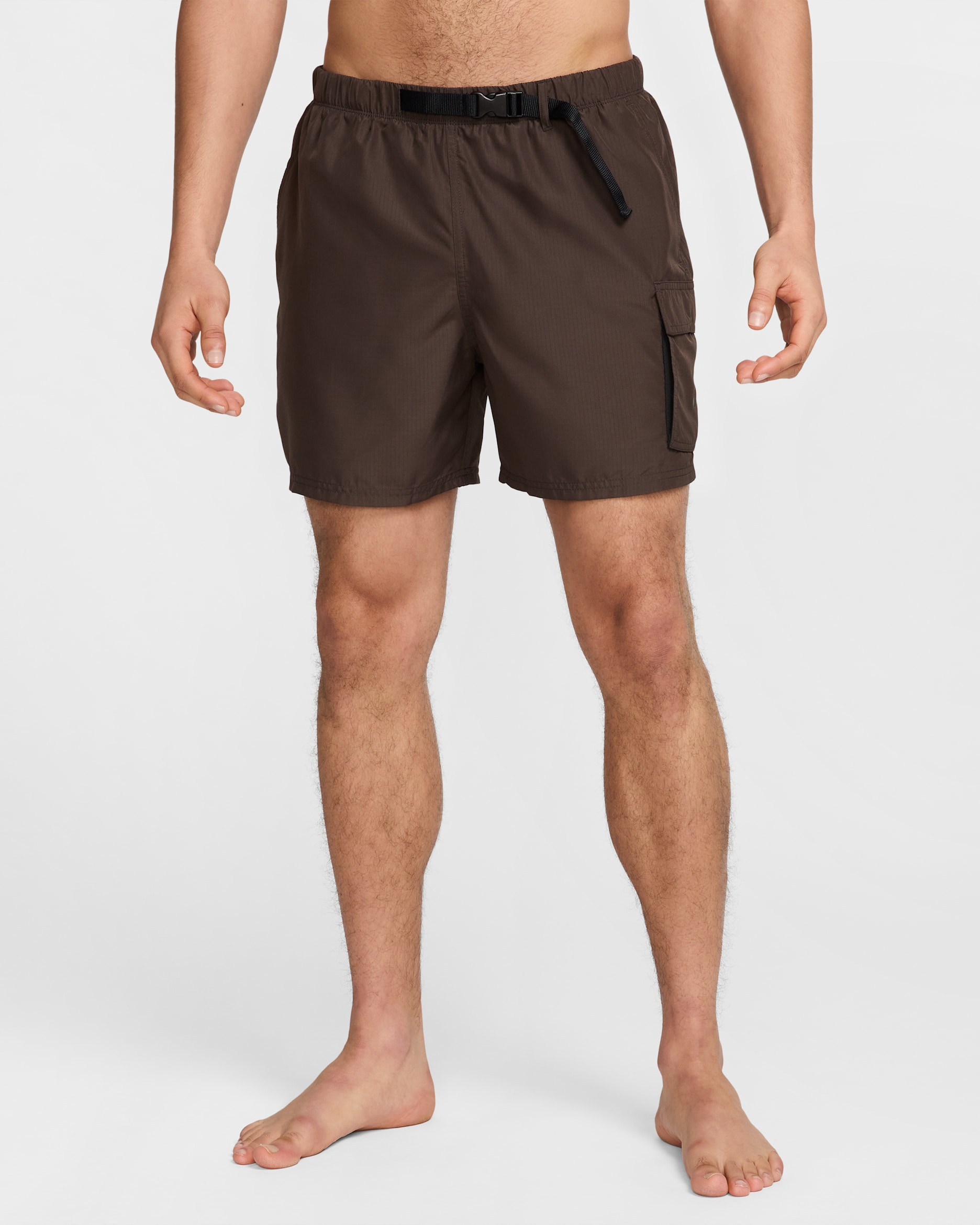 Shorts cargo con forro de ropa interior de 13 cm Nike Swim Voyage para hombre - Marrón barroco/Negro