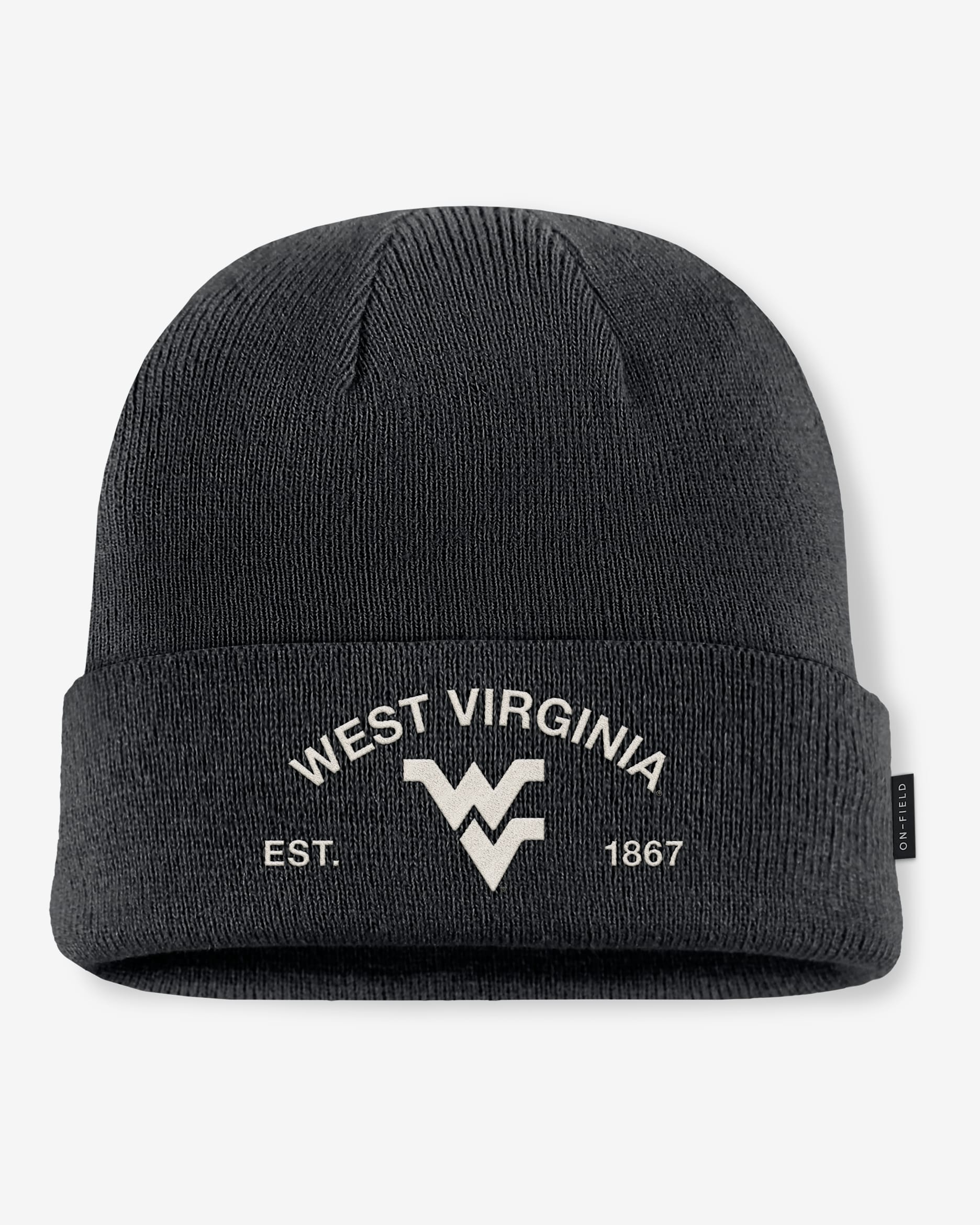 West Virginia 2025 Military Appreciation Men's Nike College Cuffed Beanie - Black