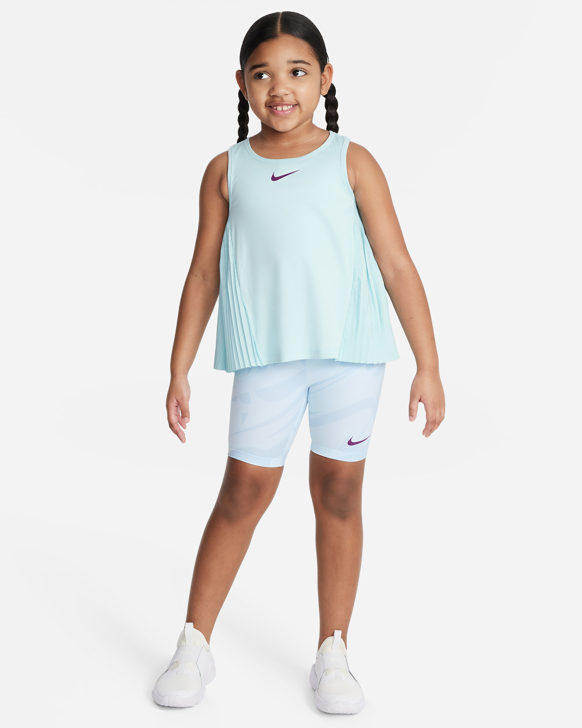 Nike Dri-FIT Prep in Your Step Little Kids' Shorts Set - Glacier Blue