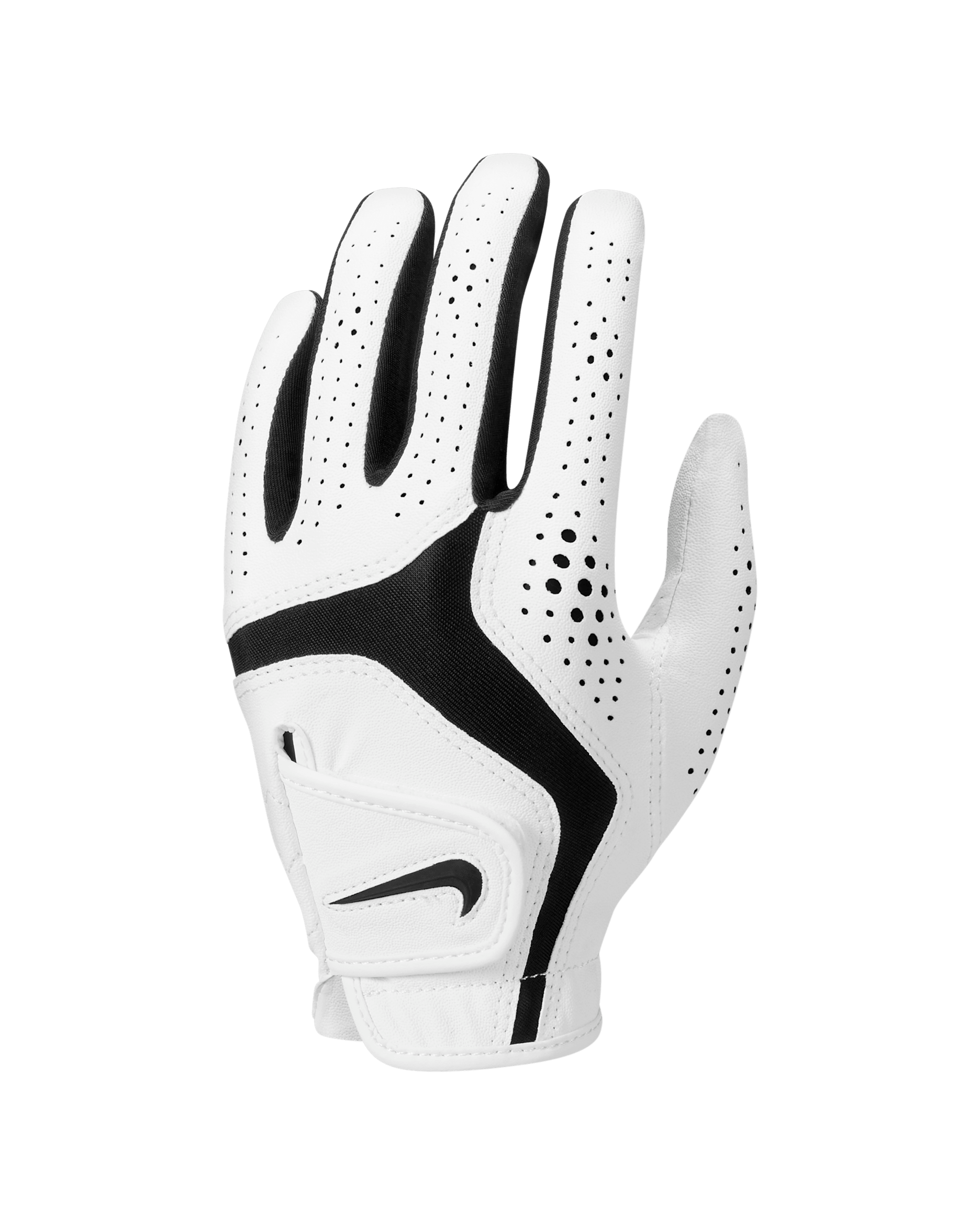 Nike Dura Feel 10 Women's Golf Glove (Left Hand) - Pearl White/Pearl White/Black