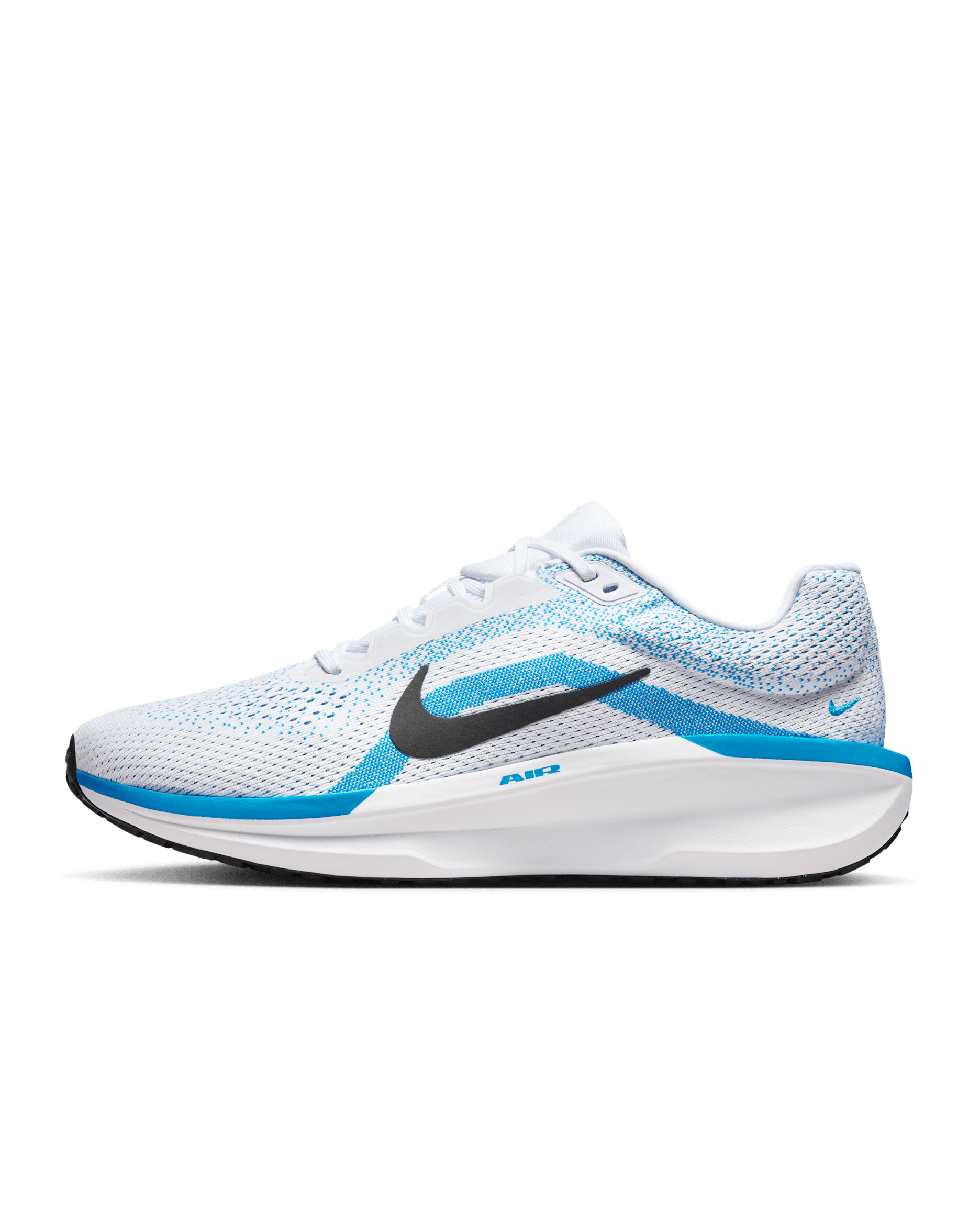 Nike Winflo 11 Straßenlaufschuh (Herren) - Weiß/Blue Hero/Schwarz