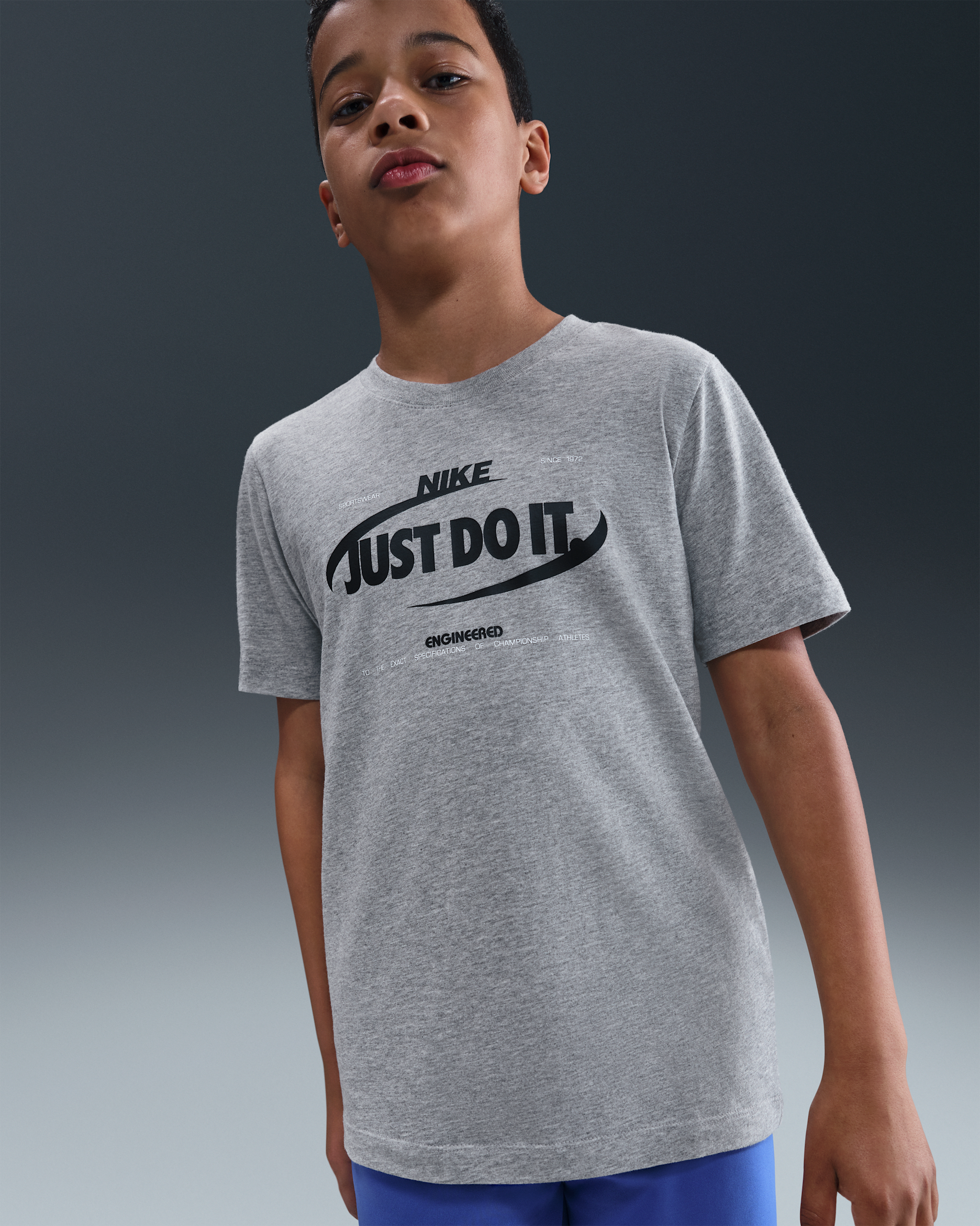 Nike Sportswear Older Kids' T-Shirt - Dark Grey Heather