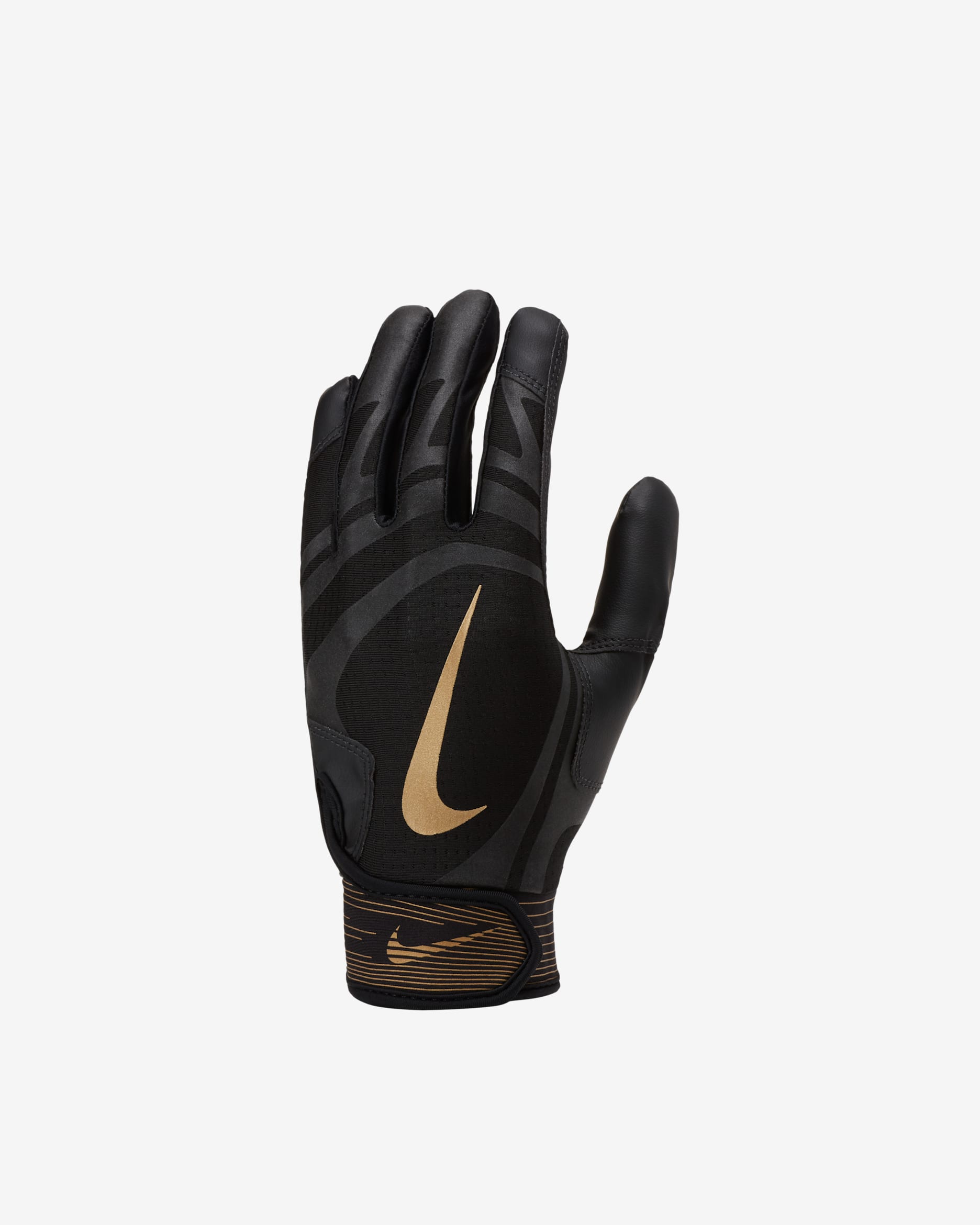 Guantes de bateo para béisbol Nike Alpha Huarache Edge (1 par) - Negro/Negro/Negro/Oro