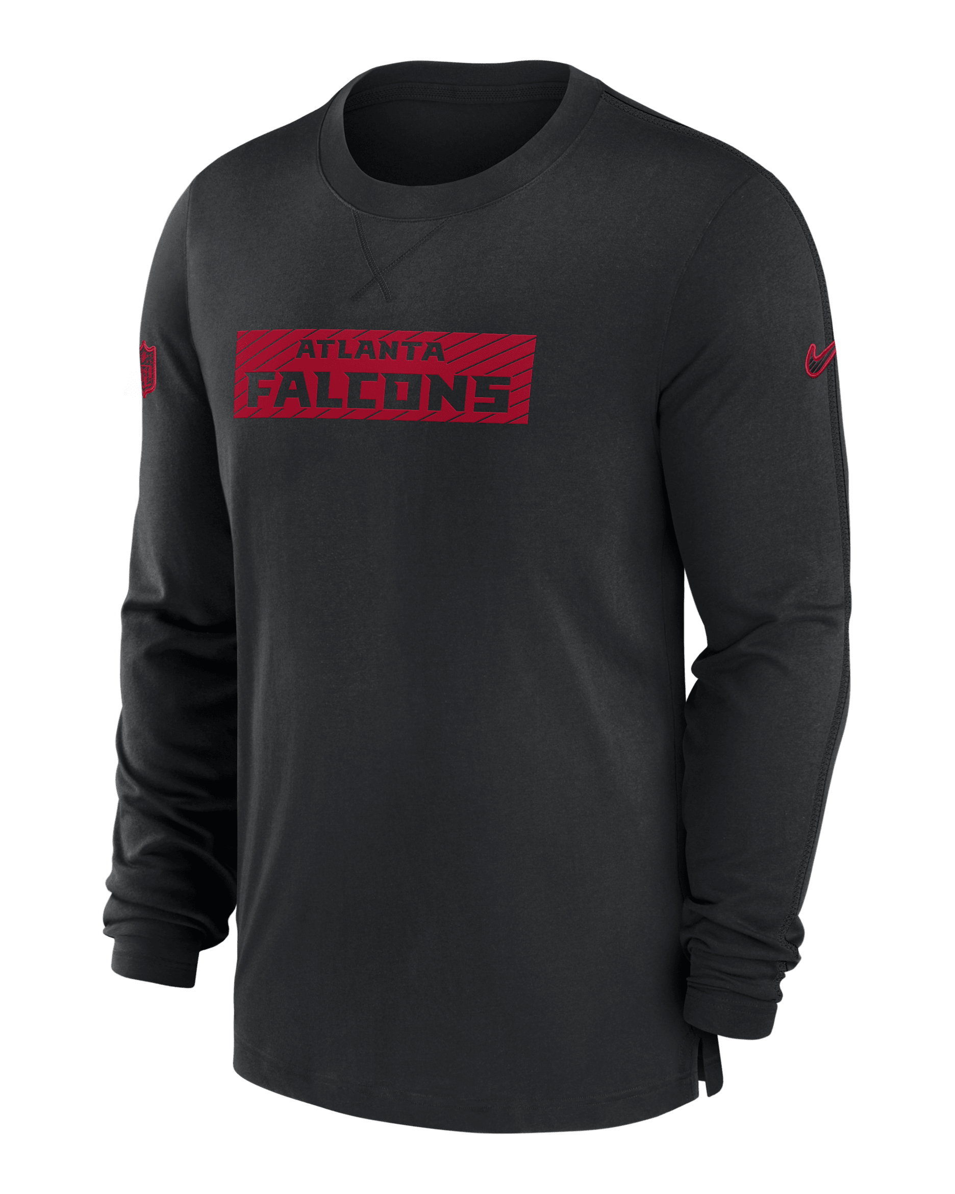 Atlanta Falcons Sideline Player Team Issue Men’s Nike Dri-FIT Long-Sleeve Top - Black