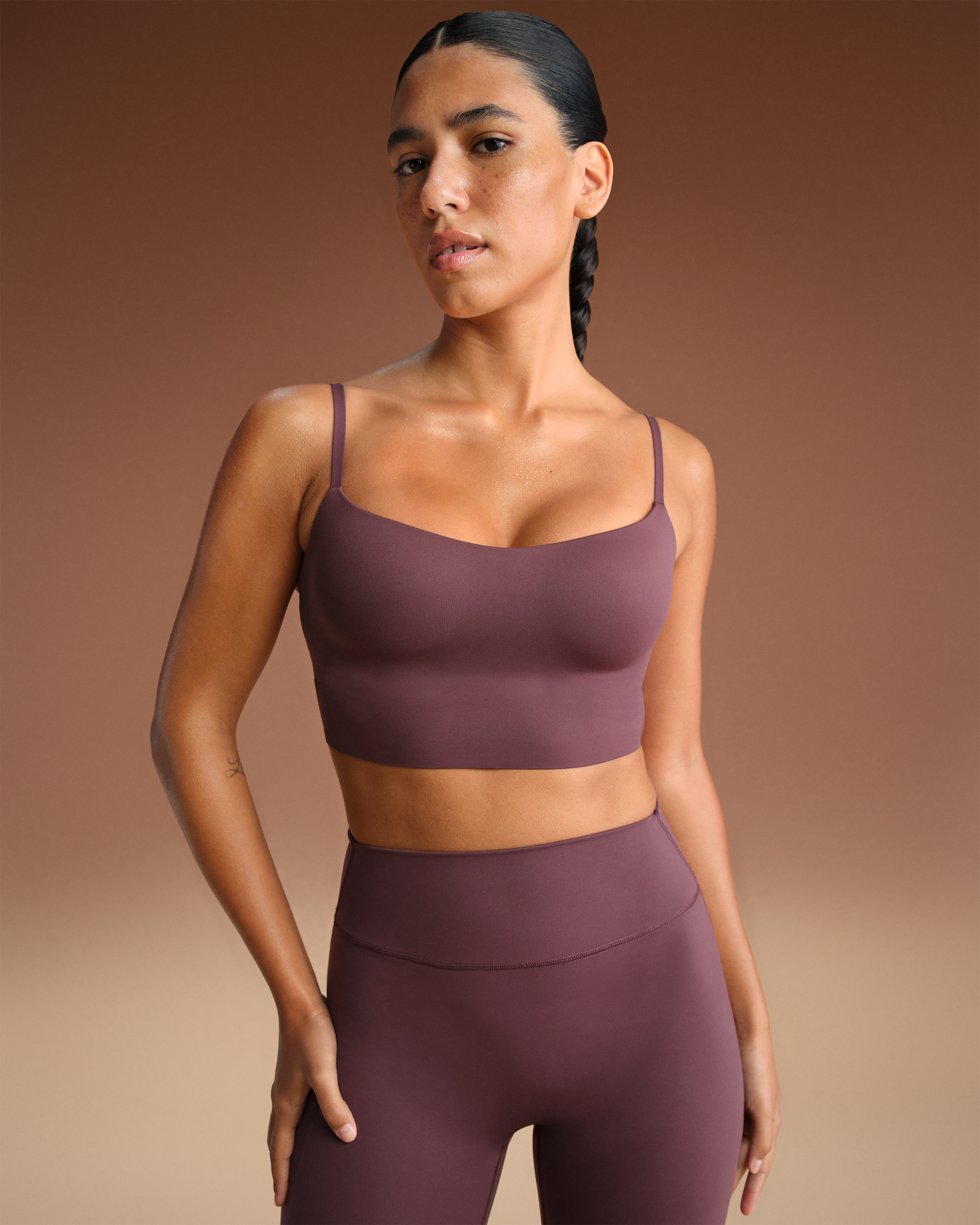 NikeSKIMS Matte Women's Cami Longline Bra - NSKM CURRANT