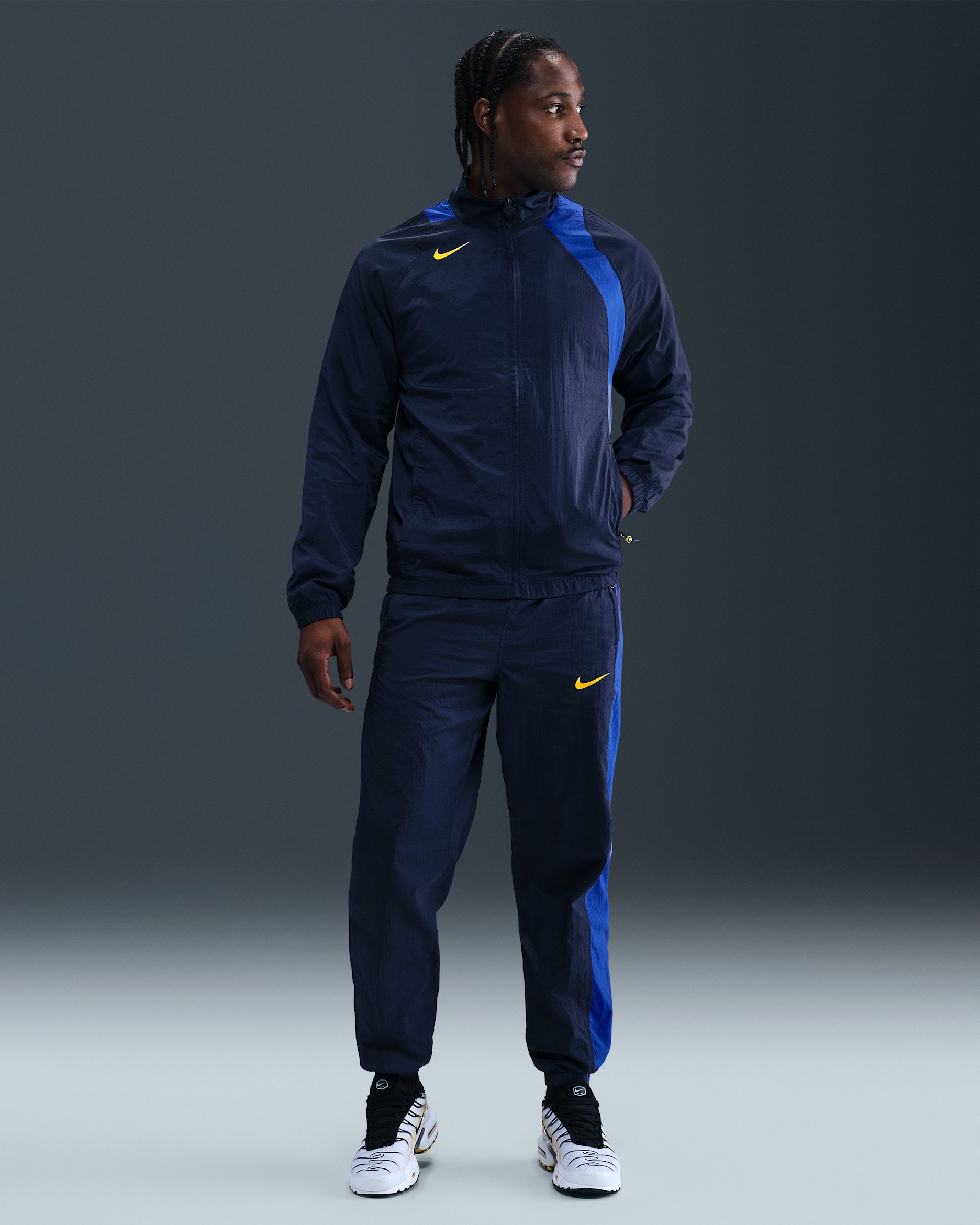 Nike Total 90 Men's Repel Football Tracksuit Bottoms - Midnight Navy/Game Royal/Lightning