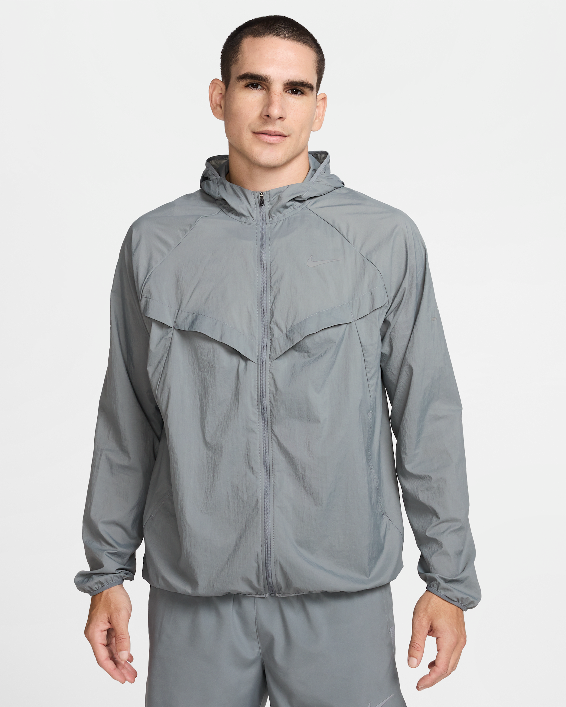 Nike Stride Men's Repel UV Running Jacket - Smoke Grey/Smoke Grey