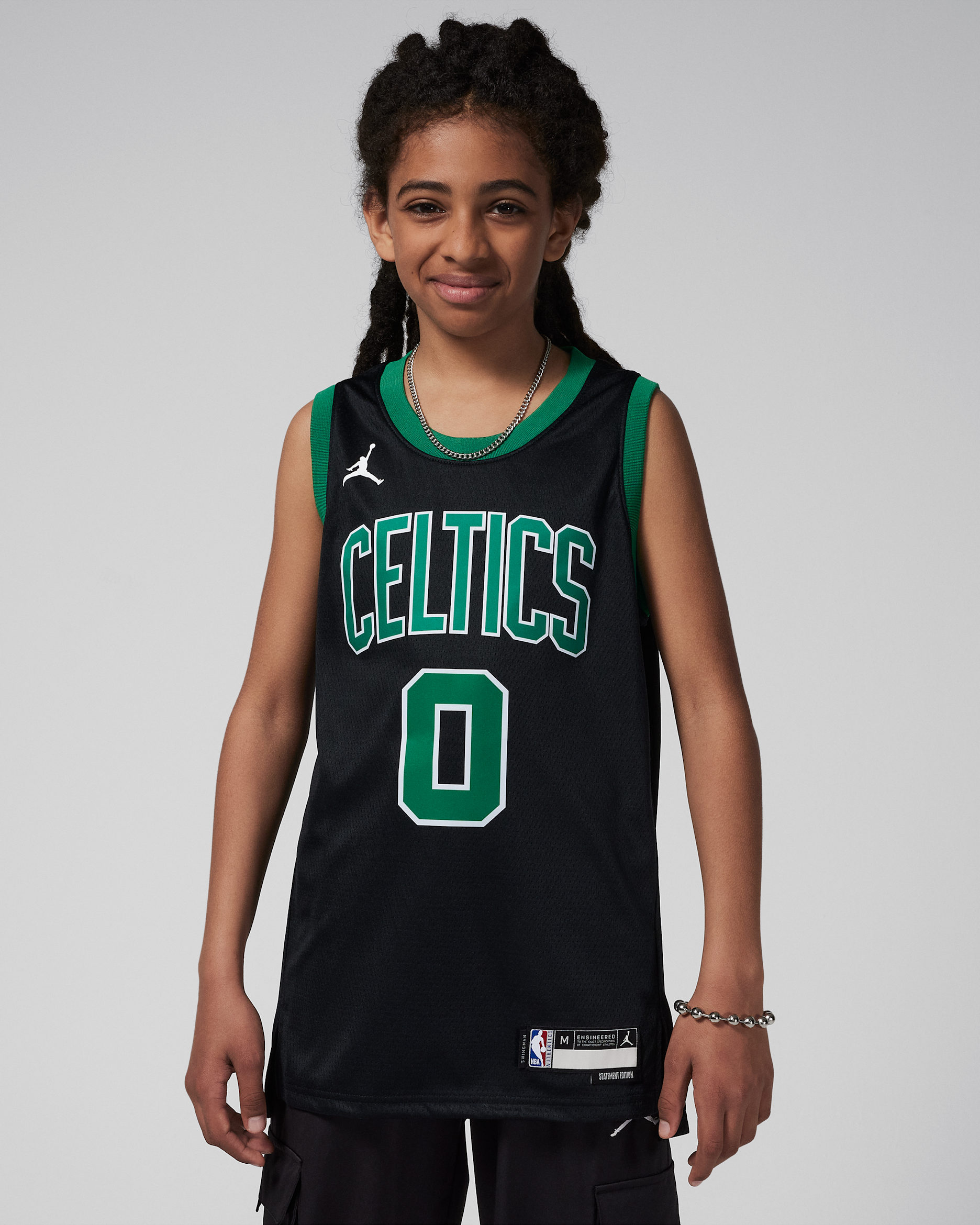 Boston Celtics Statement Edition Nike Dri-FIT Swingman Trikot für ältere Kinder - Schwarz