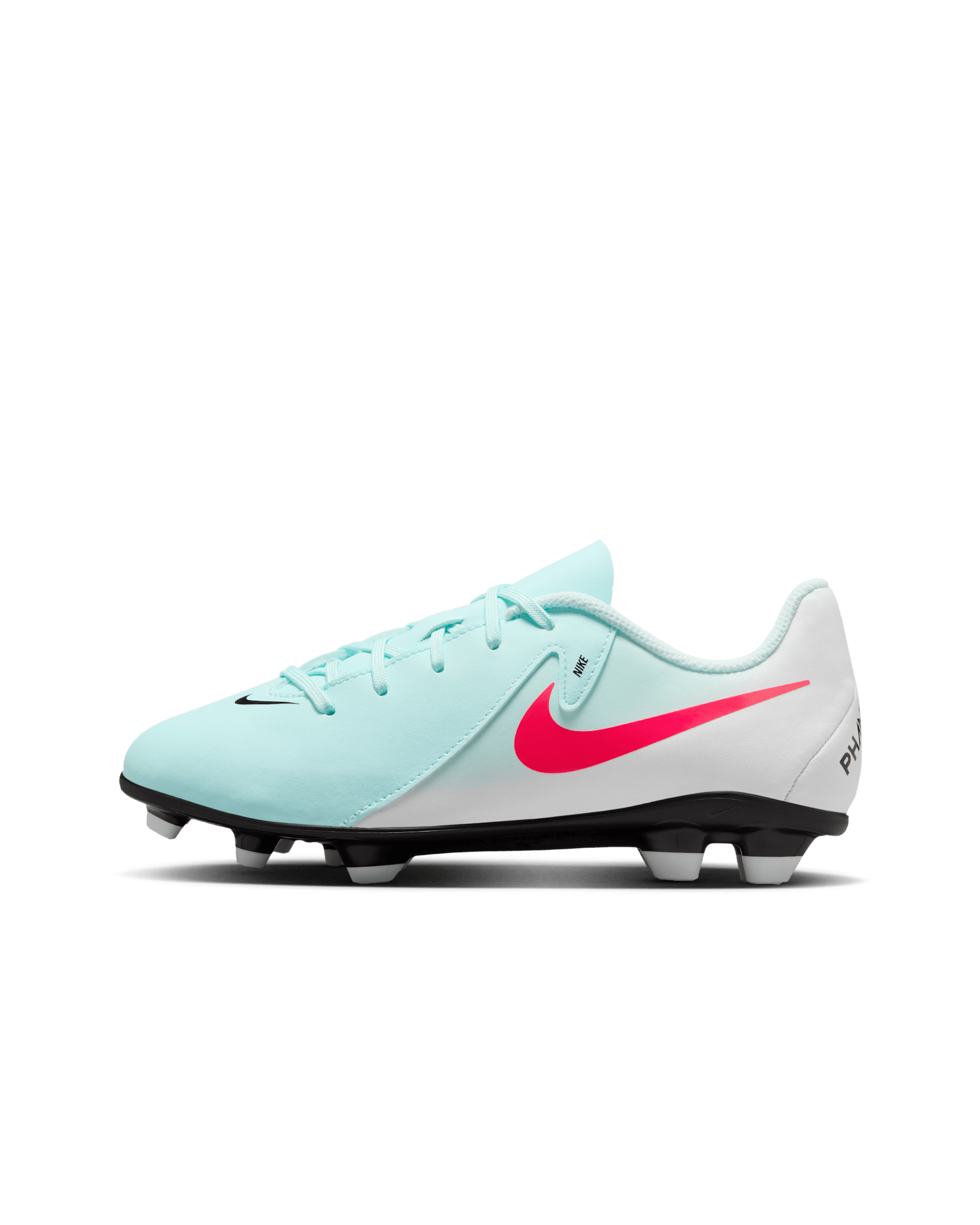 Fotbollssko för varierat underlag Nike Jr. Phantom GX 2 Club med lågt skaft för barn/ungdom - Mint/Off Noir/Atomic Red