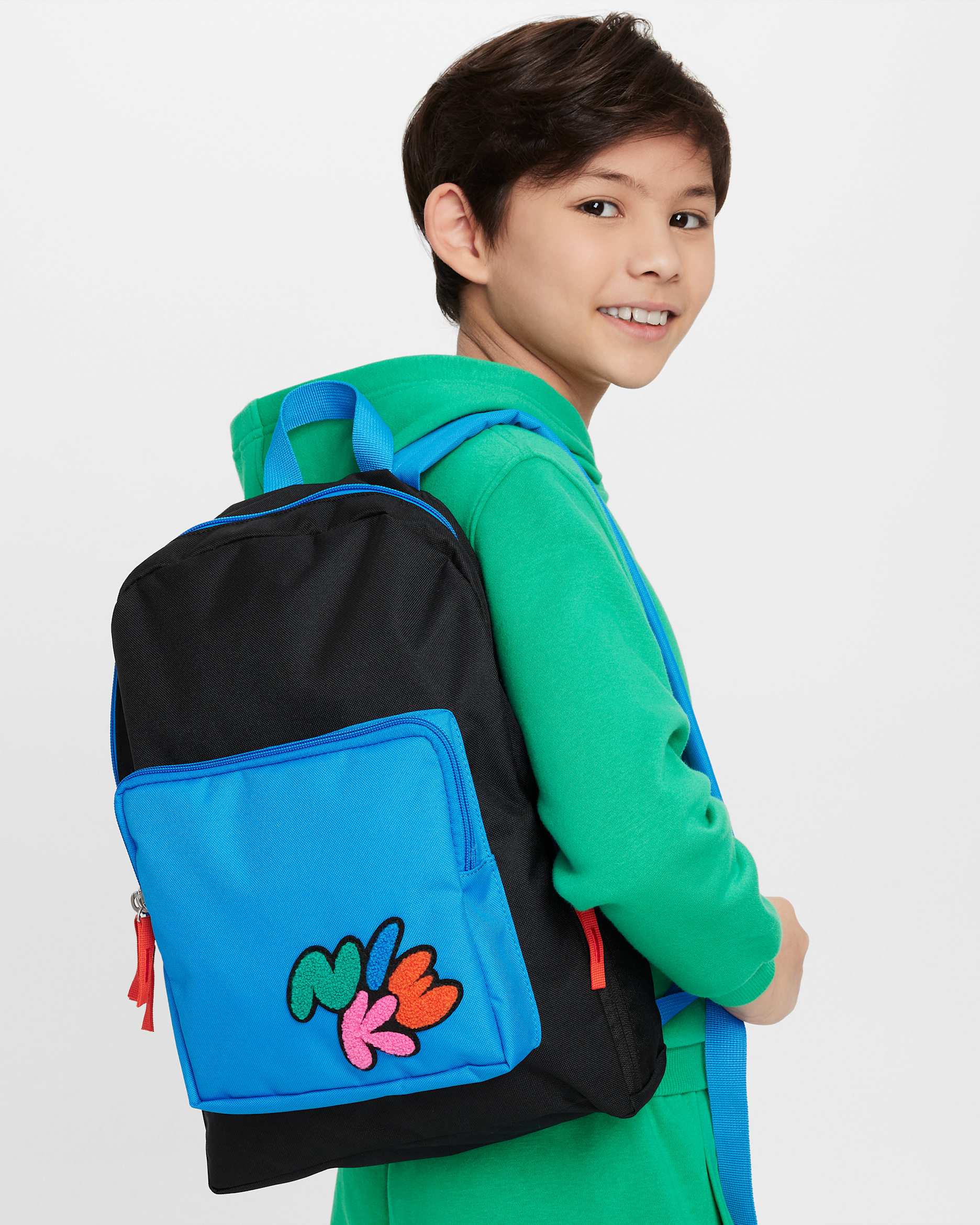 Nike Classic Kinderrucksack (16 l) - Schwarz/Photo Blue/Picante Red