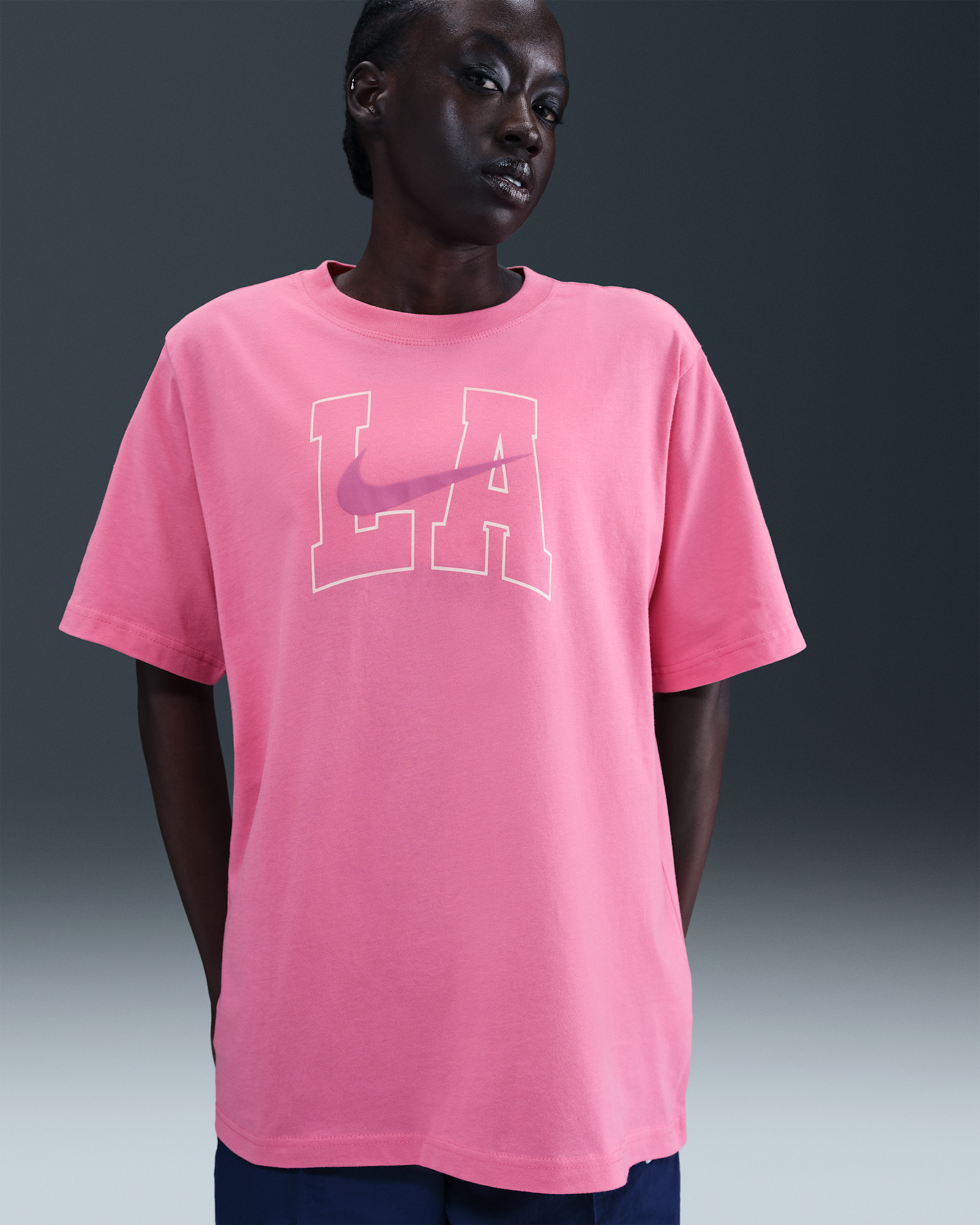 Nike Sportswear Essential Women's Graphic T-Shirt - Pinksicle/Cosmic Fuchsia