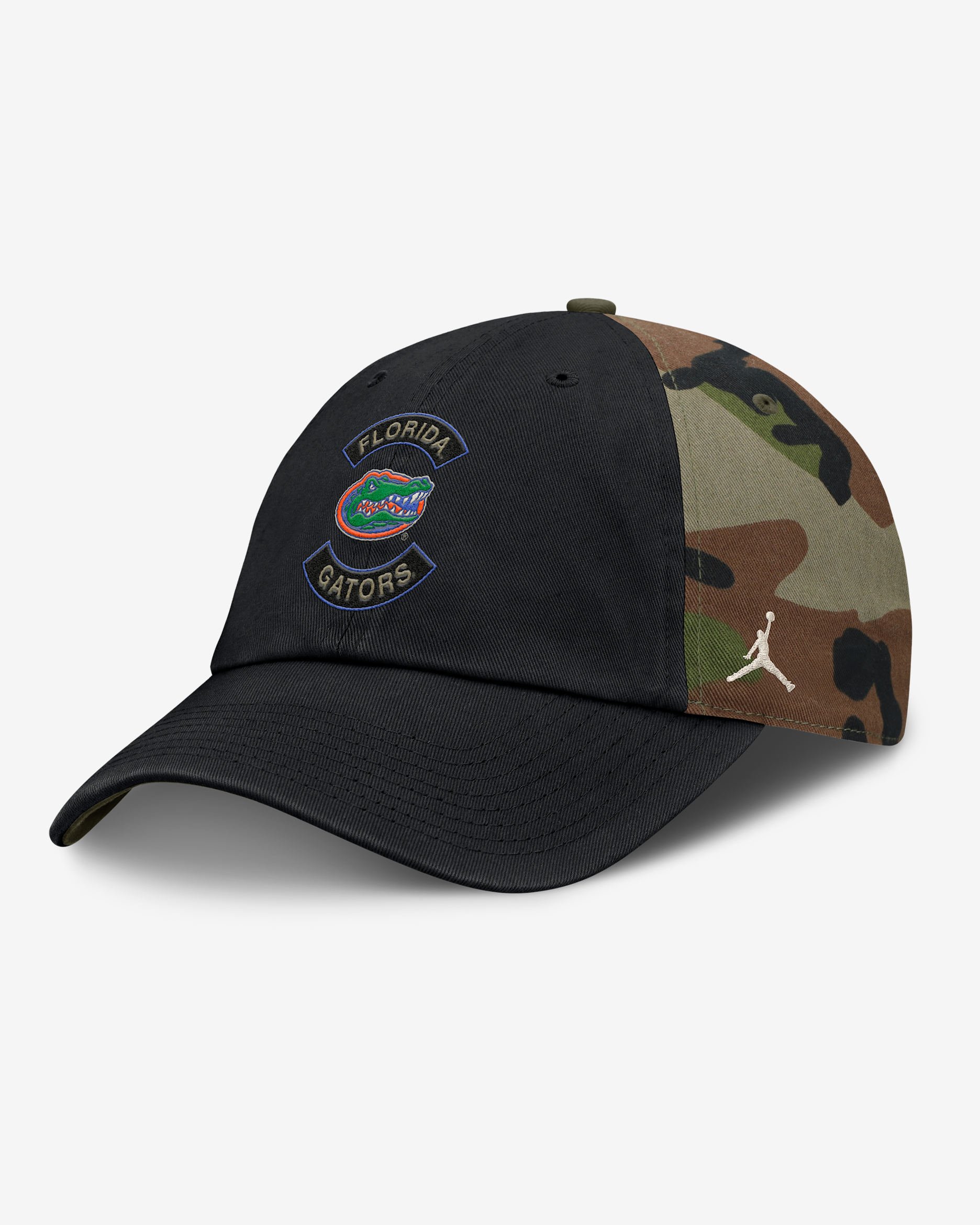 Florida 2025 Military Appreciation Club Men's Nike College Adjustable Hat - Camo Green