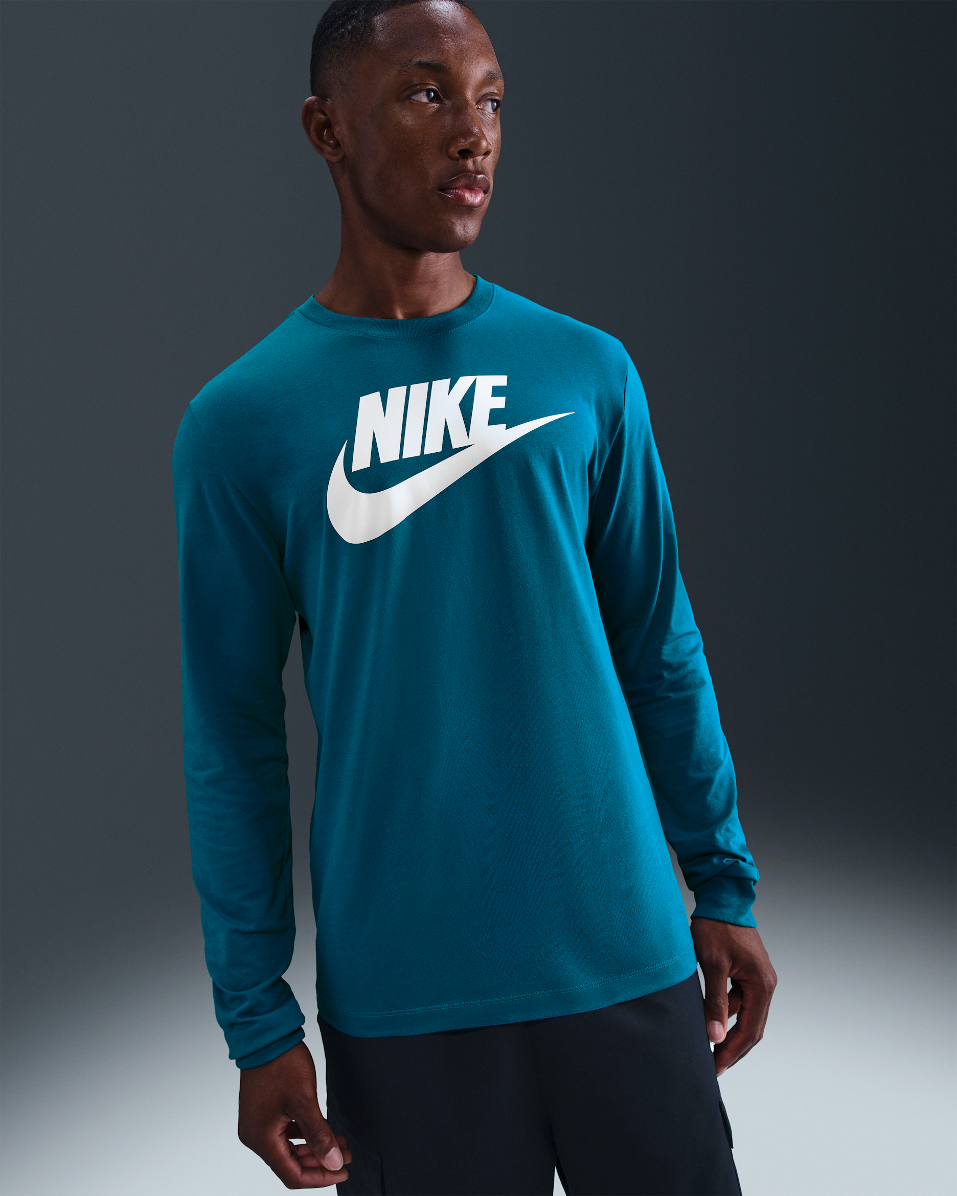 Playera de manga larga para hombre Nike Sportswear - Verde abismo