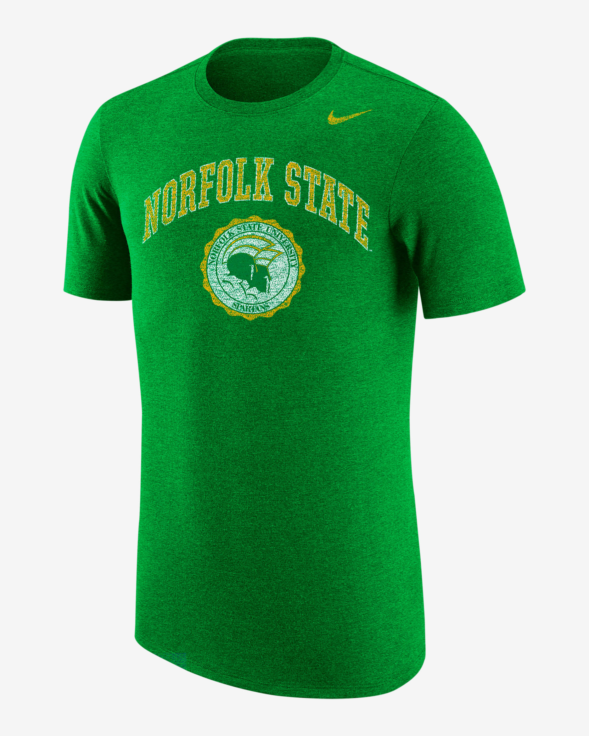 Nike College (Norfolk State) Men's T-Shirt - Kelly Green Heather