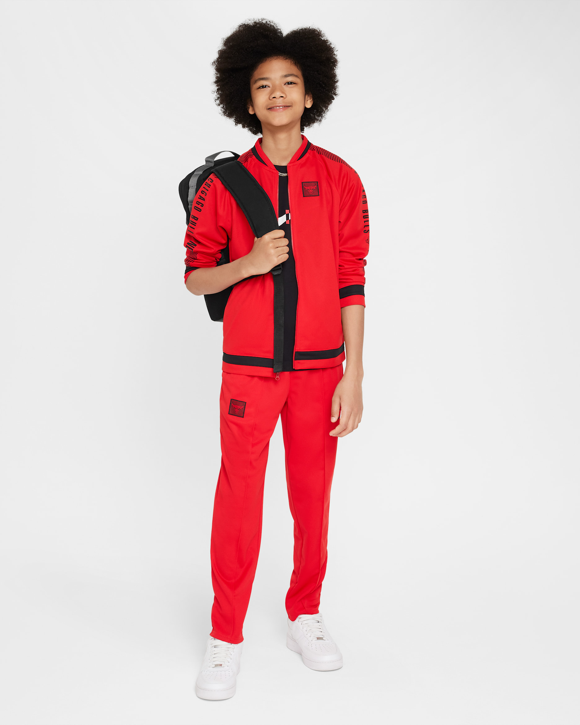 Chicago Bulls Starting 5 Courtside Nike NBA-trainingspak met Dri-FIT voor kids - University Red