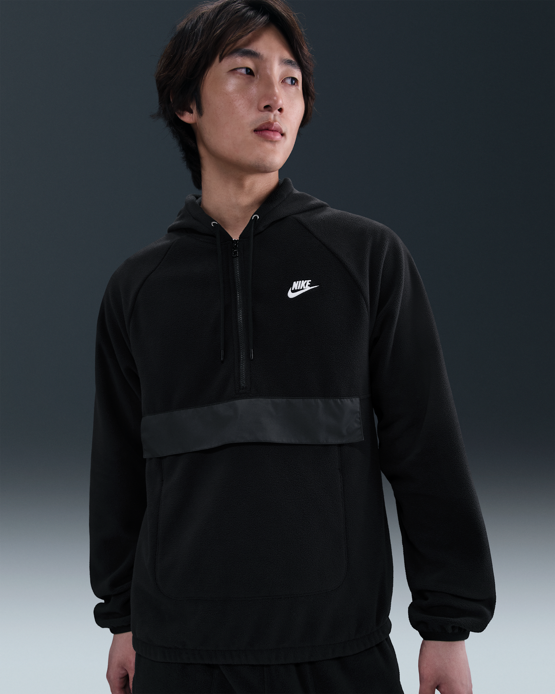 Nike Sportswear Club Men's Winterized Top - Black/White
