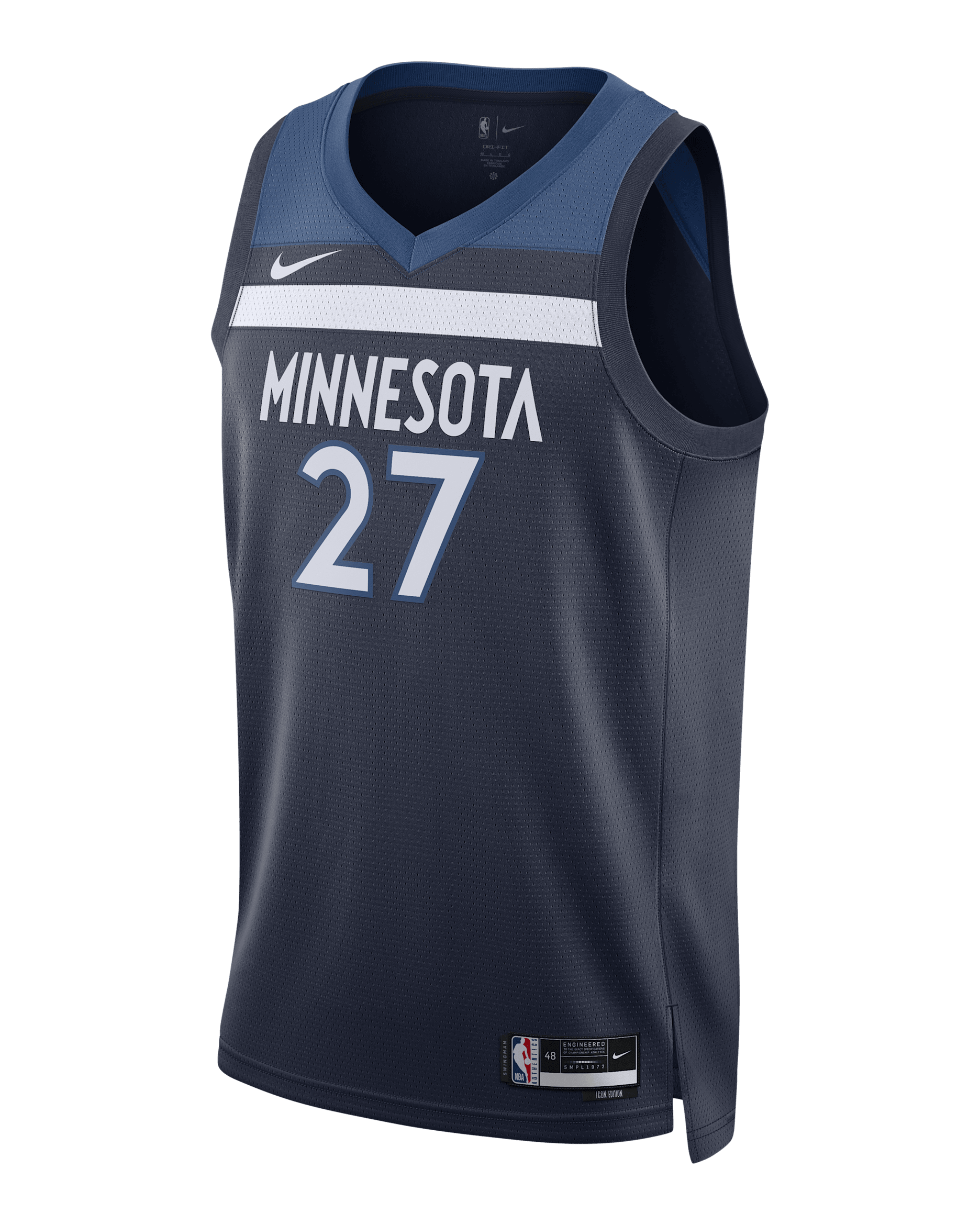 Jersey Nike Dri-FIT de la NBA Swingman para hombre Minnesota Timberwolves Icon Edition - Azul marino universitario
