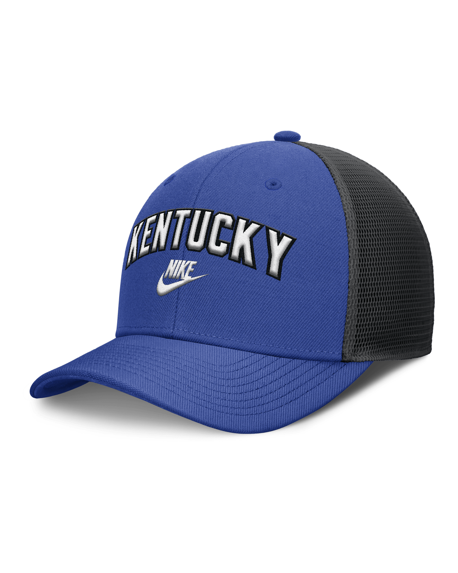 Kentucky Legacy Arch Rise Men's Nike Dri-FIT College Trucker Adjustable Hat - Royal