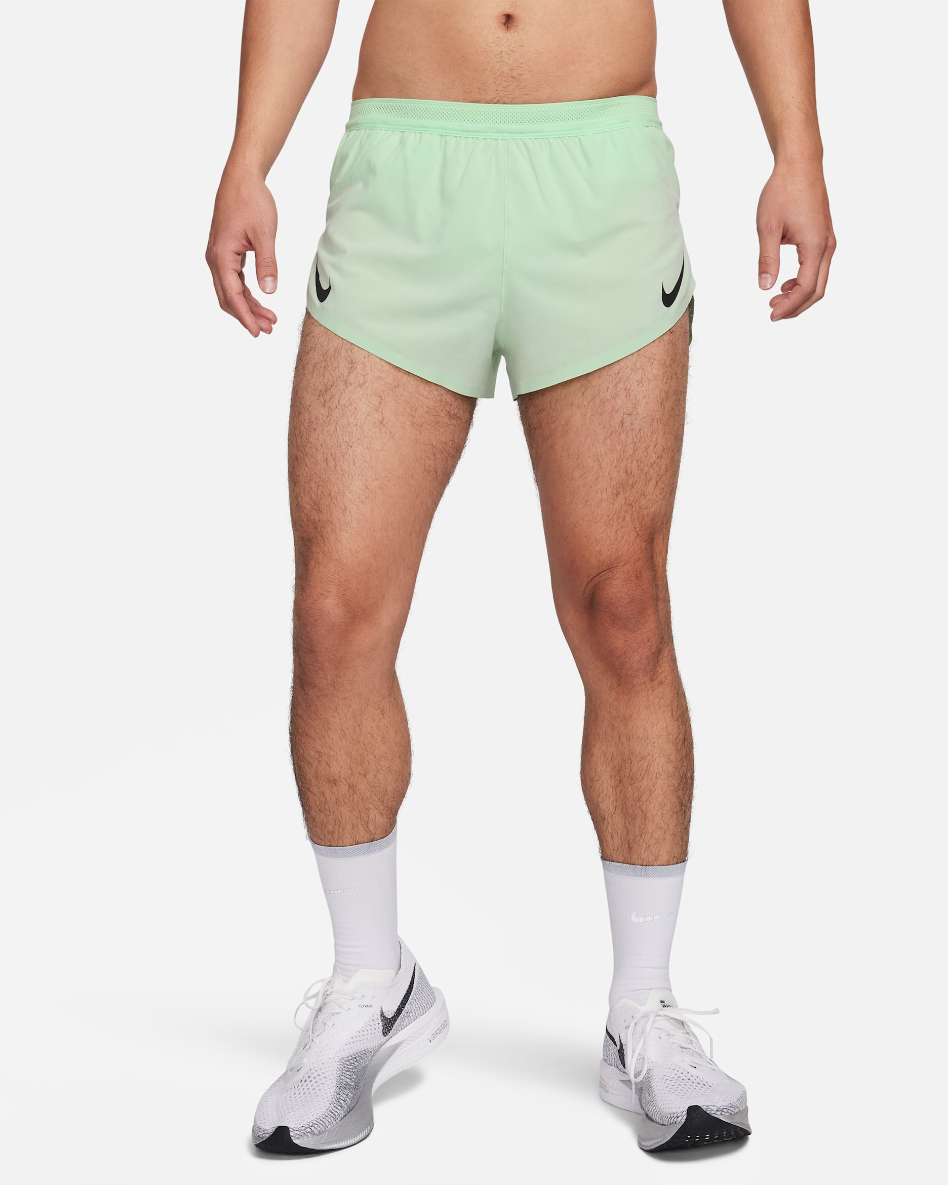 Nike AeroSwift Men's Dri-FIT ADV 5cm (approx.) Brief-Lined Running Shorts - Vapour Green/Black