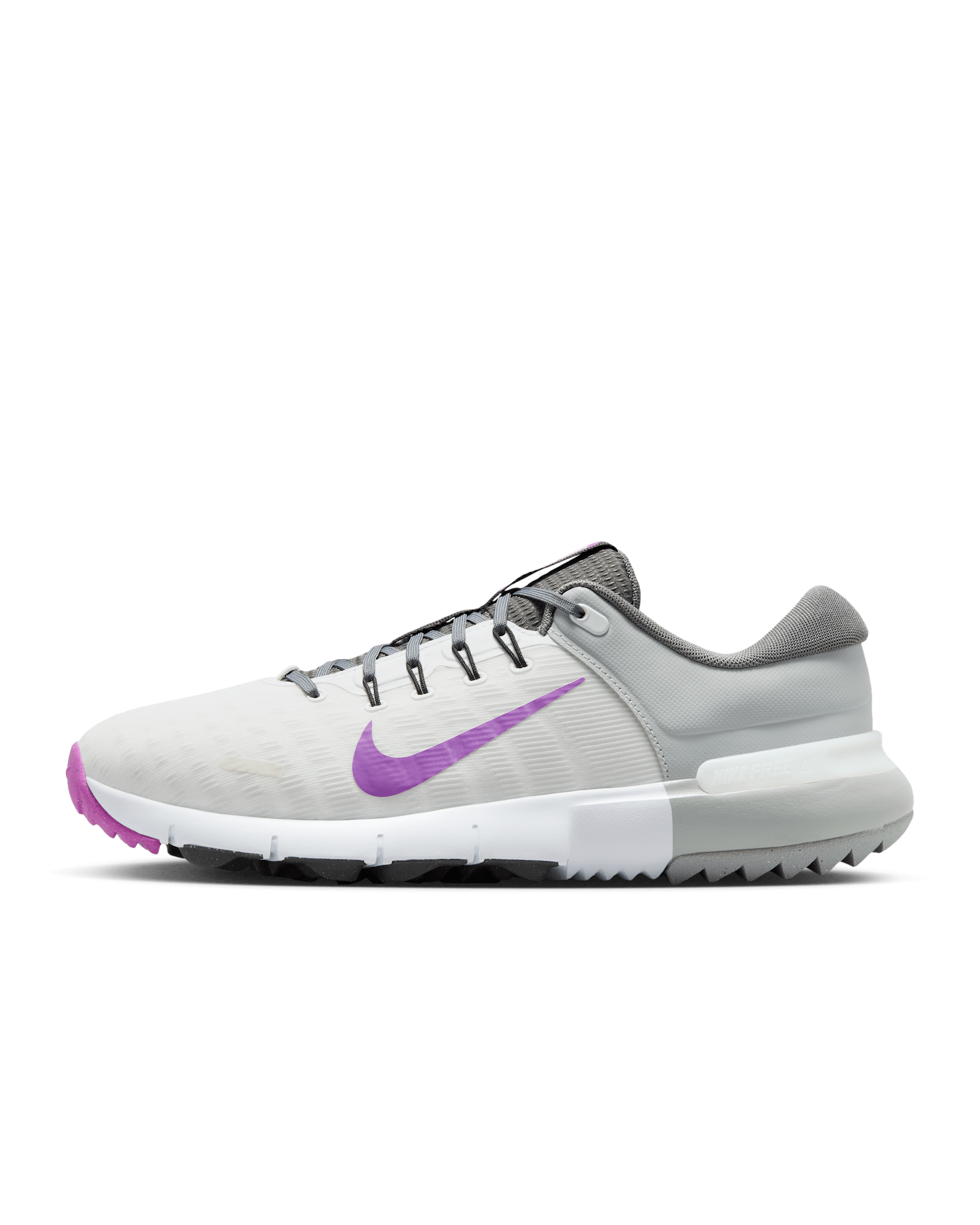 Nike Free Golf NN Golf Shoes - White/Iron Grey/Light Smoke Grey/Vivid Purple