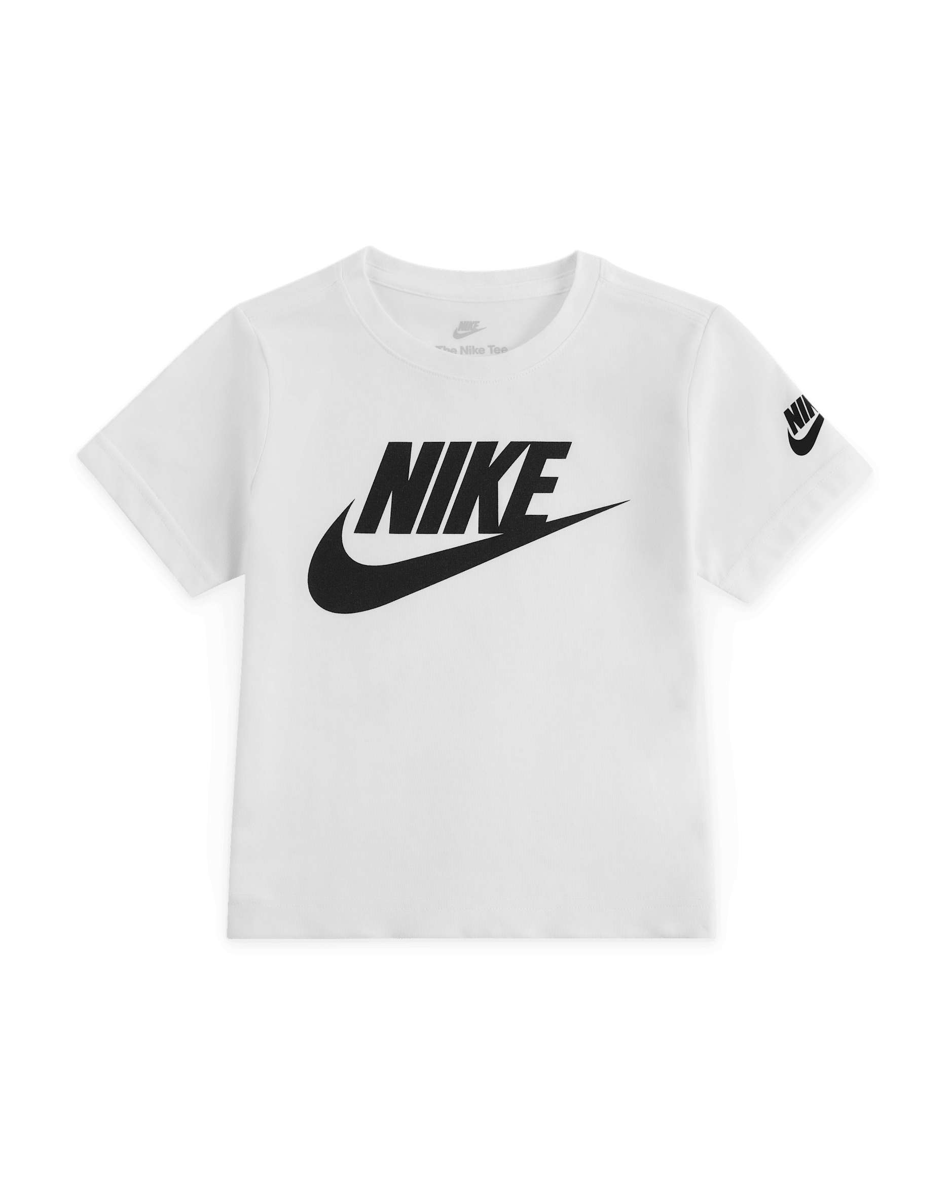 Playera Evergreen para niños talla pequeña Nike Futura - Blanco