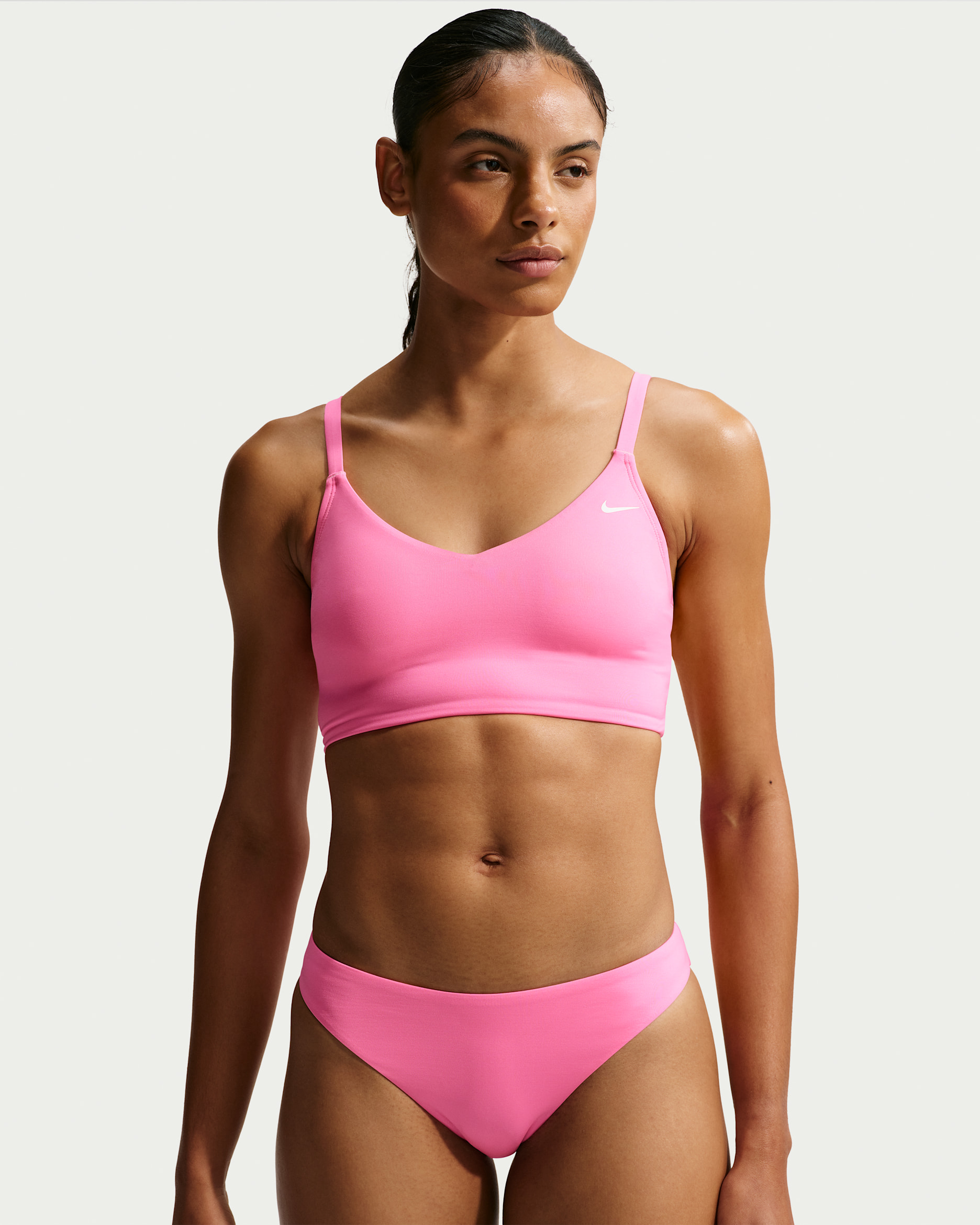 Nike Swim Essential Women's V-Neck Midkini - Pink Glow