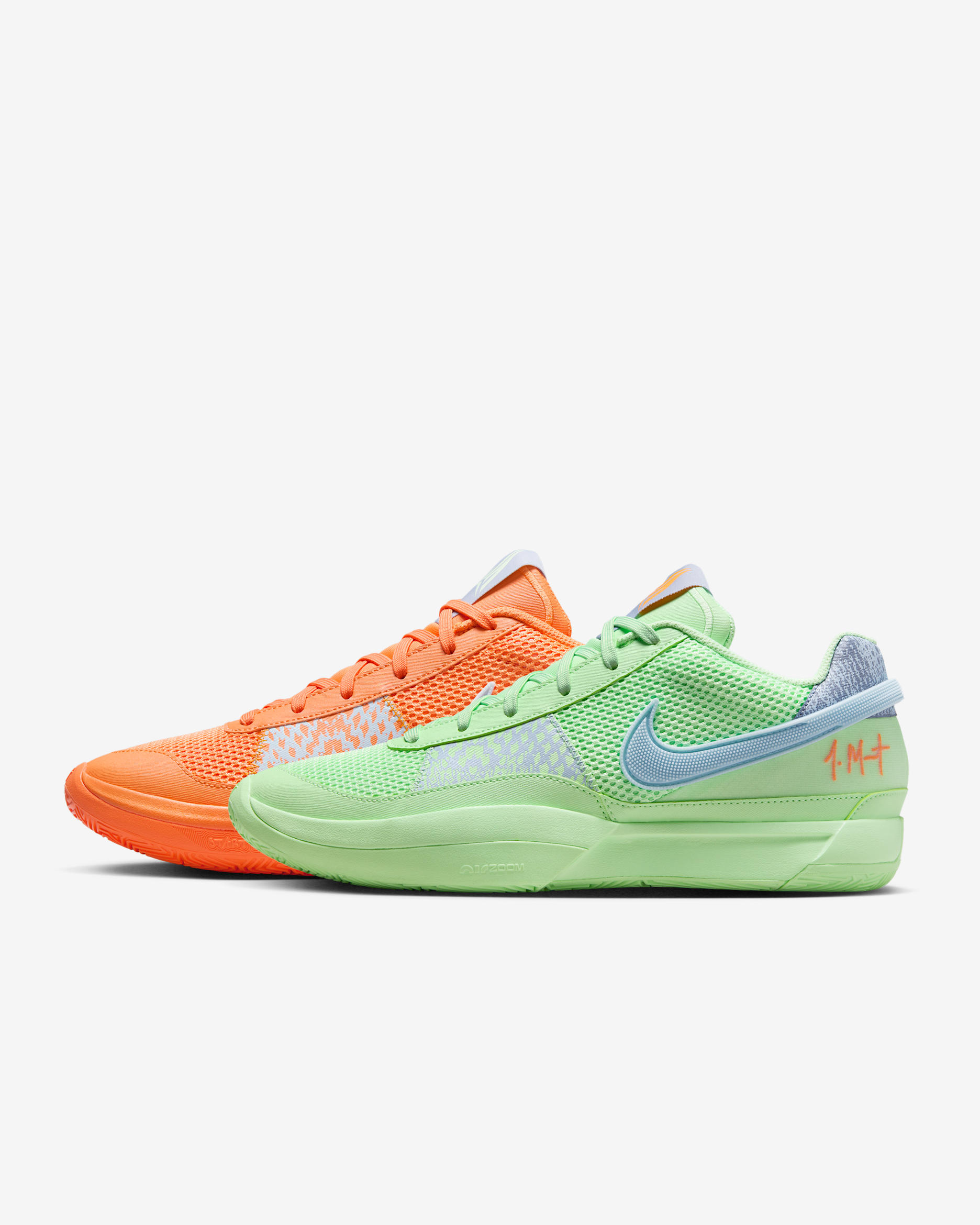 JA 1 EP Basketball Shoes - Bright Mandarin/Vapour Green/Light Armoury Blue/Multi-Colour