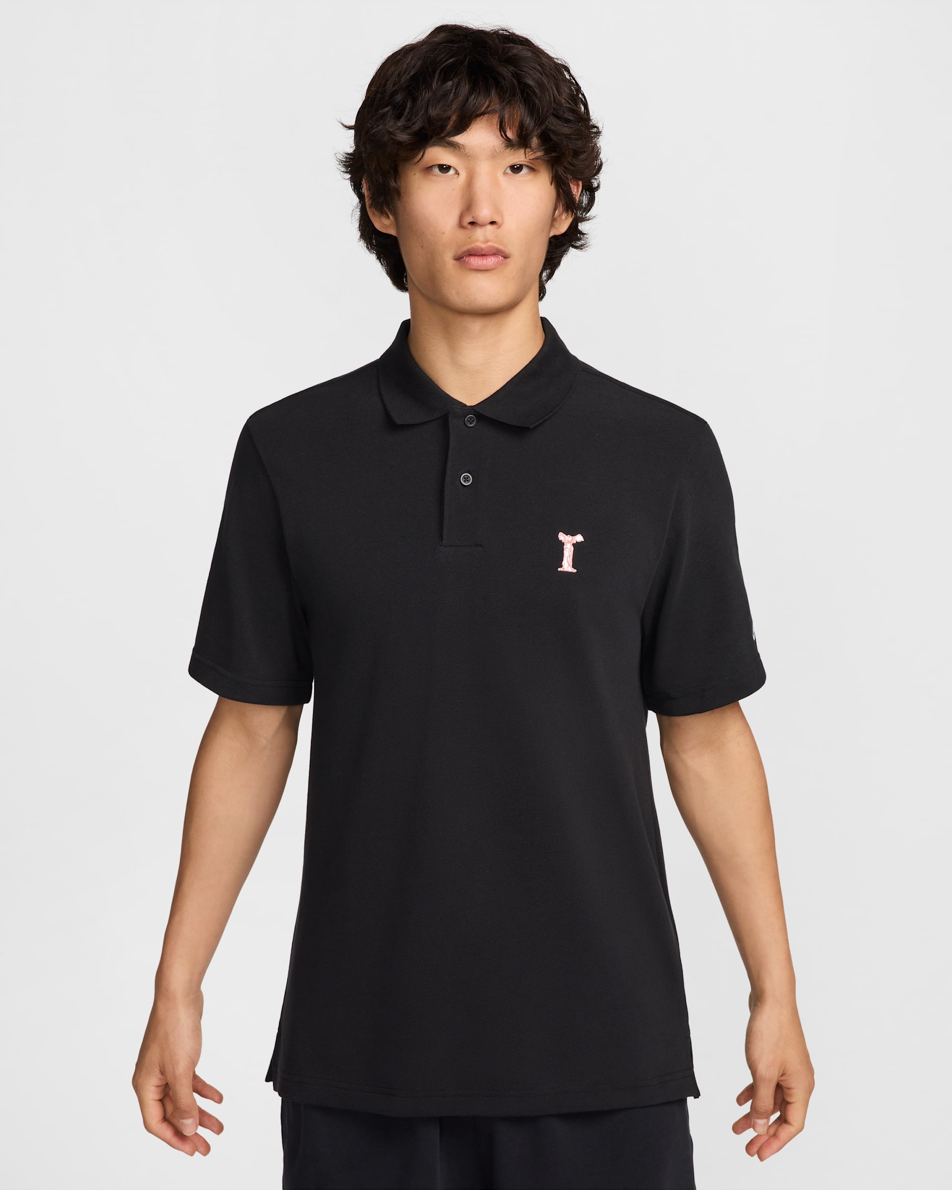 Nike Men's Polo - Black/Red Stardust/White